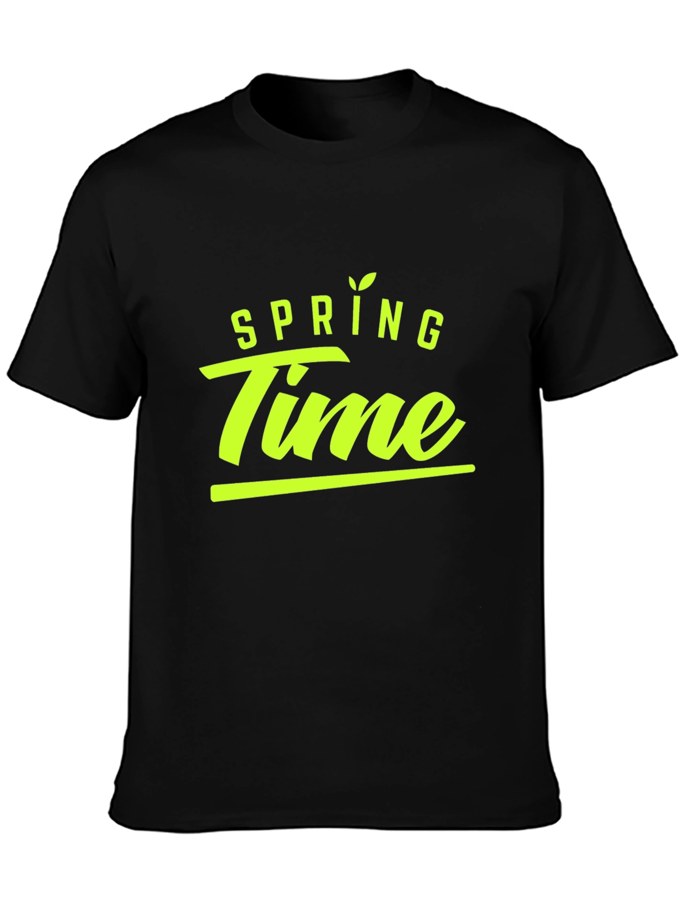 Spring Time Black T-Shirt