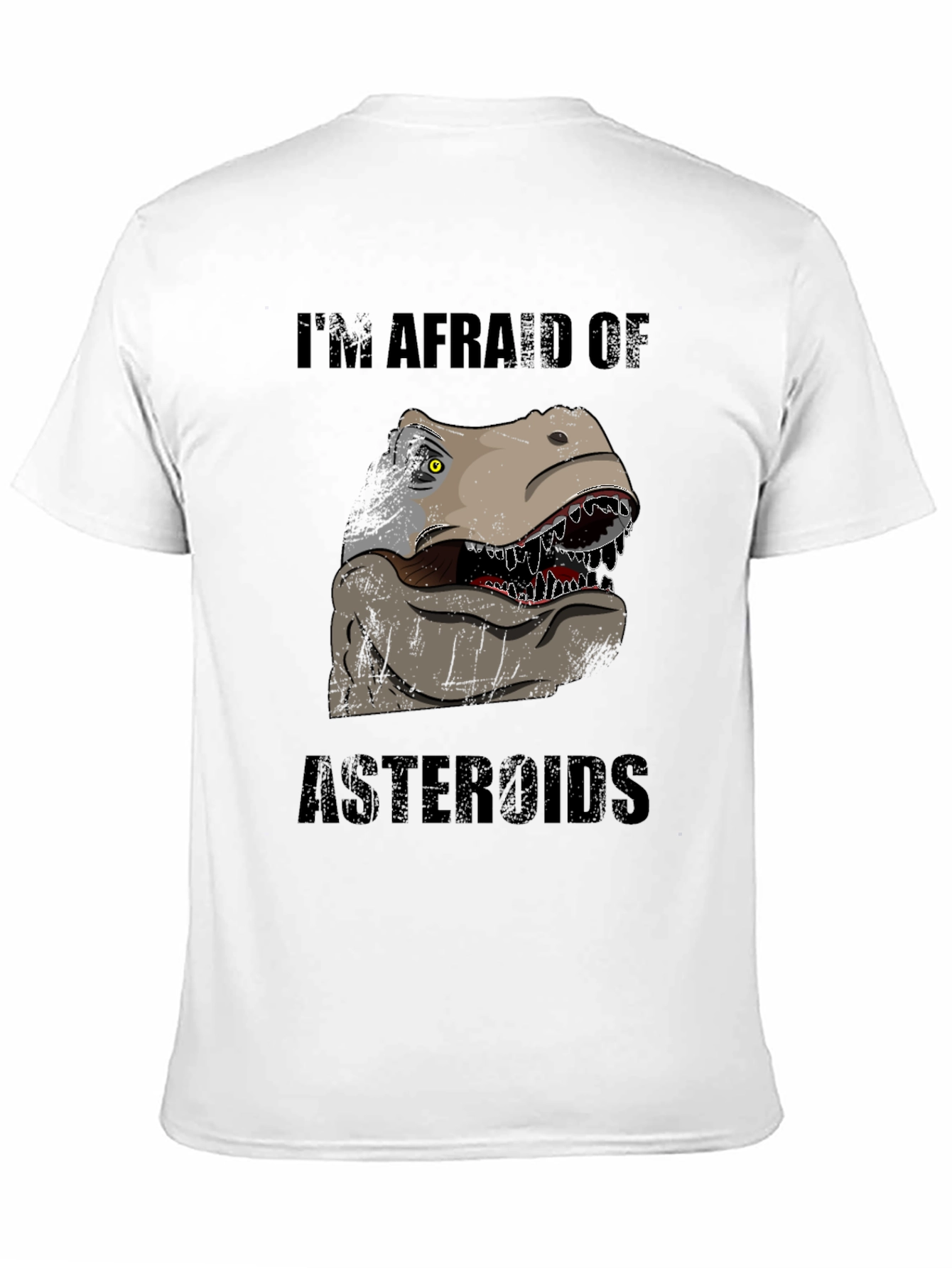 Dinosaur Afraid of Asteroids Graphic T-Shirt
