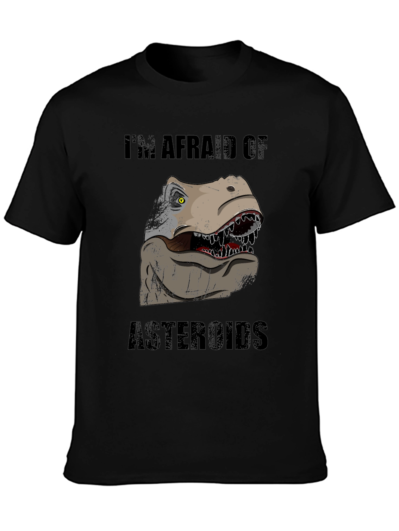 Dinosaur Afraid of Asteroids Graphic T-Shirt