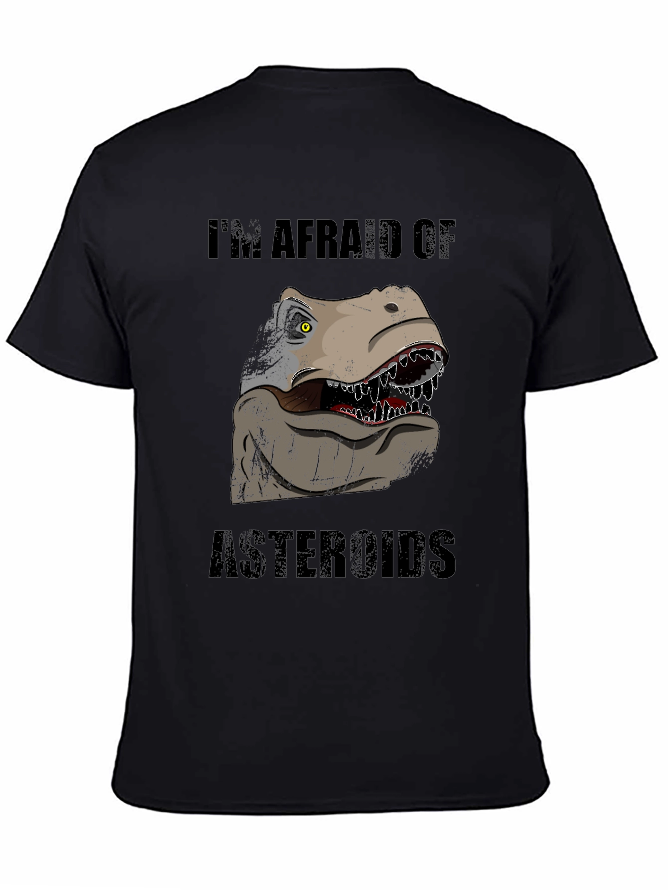 Dinosaur Afraid of Asteroids Graphic T-Shirt