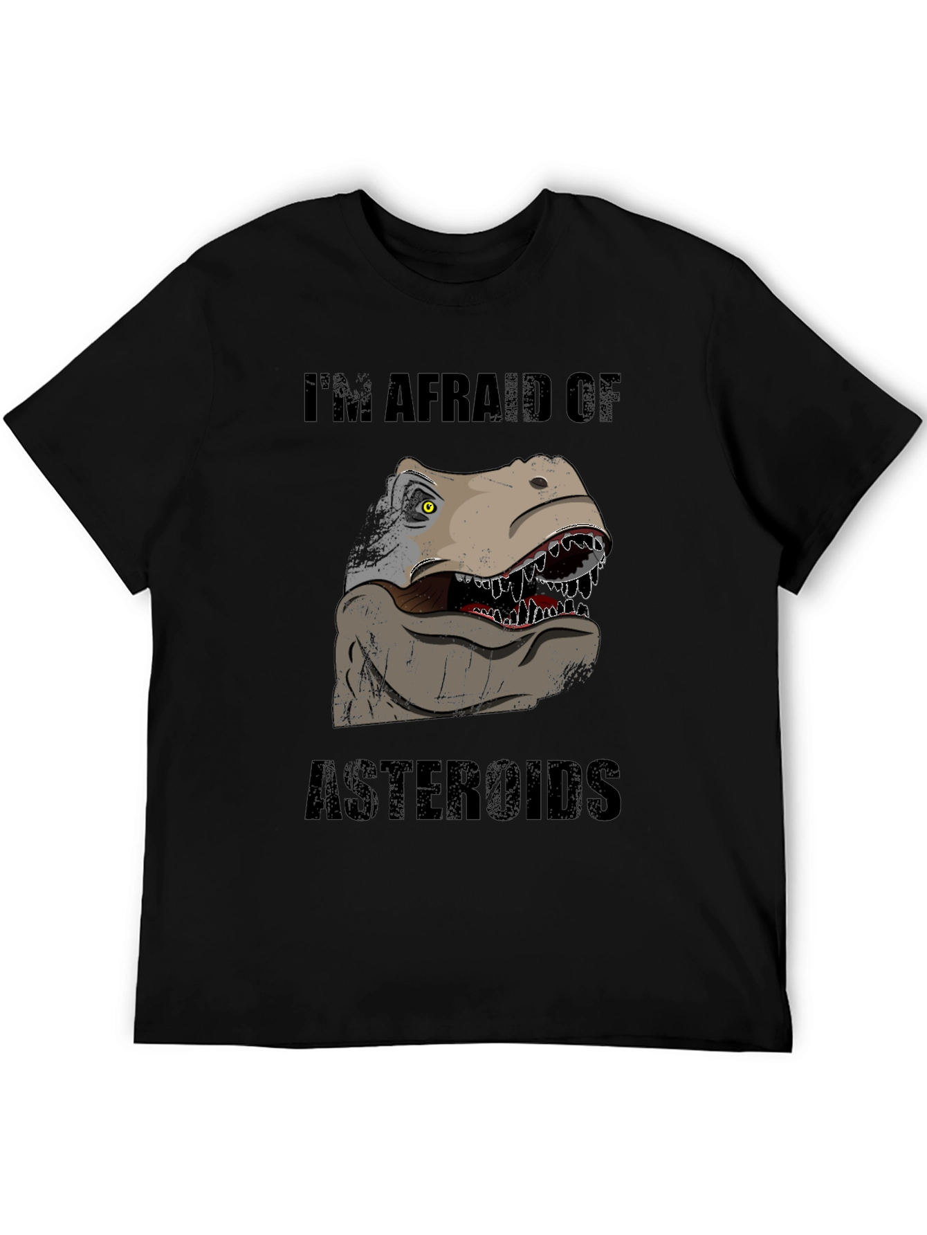 Dinosaur Afraid of Asteroids Graphic T-Shirt