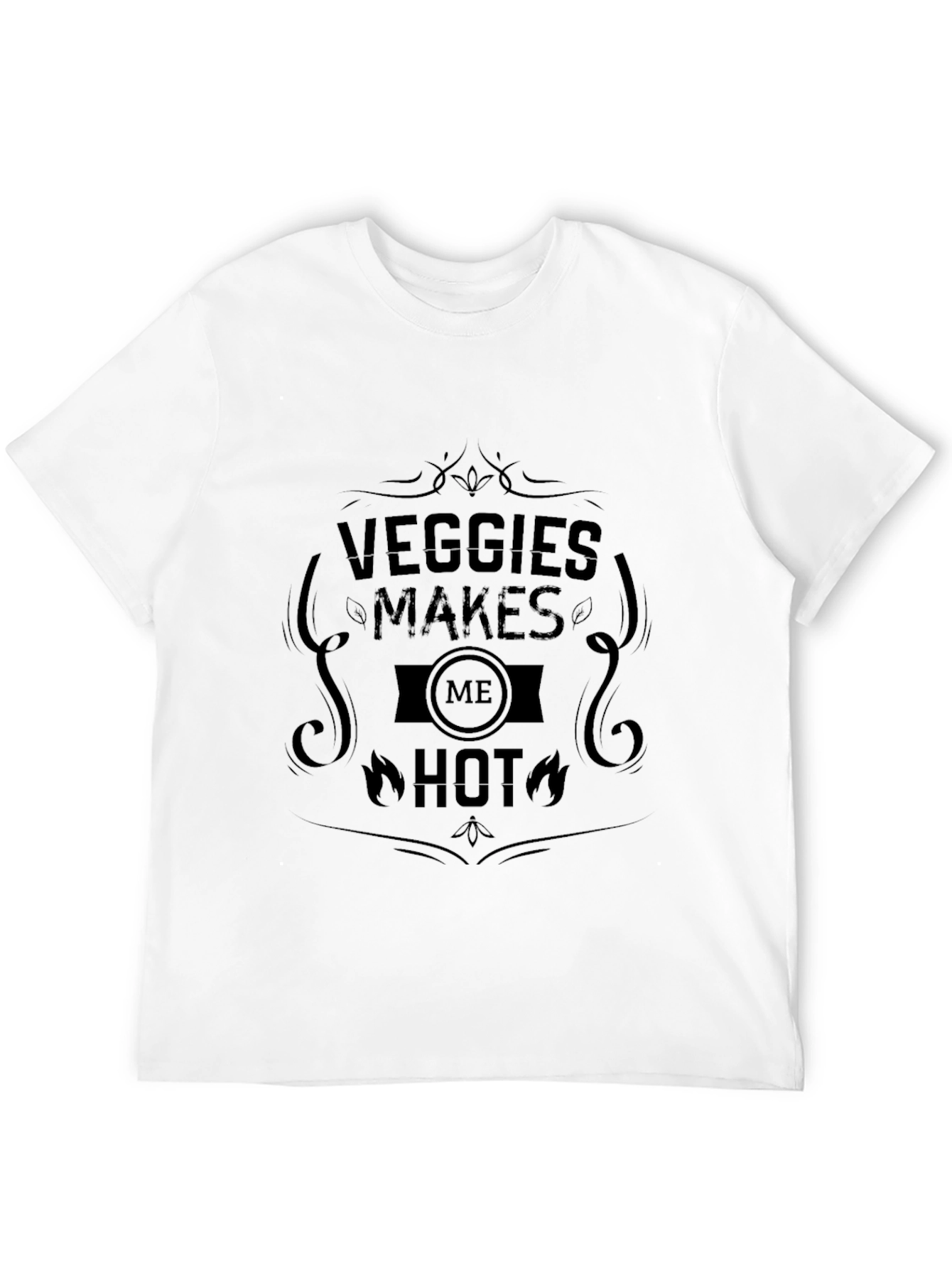 Veggies Makes Me Hot T-Shirt -  Black Graphic Tee