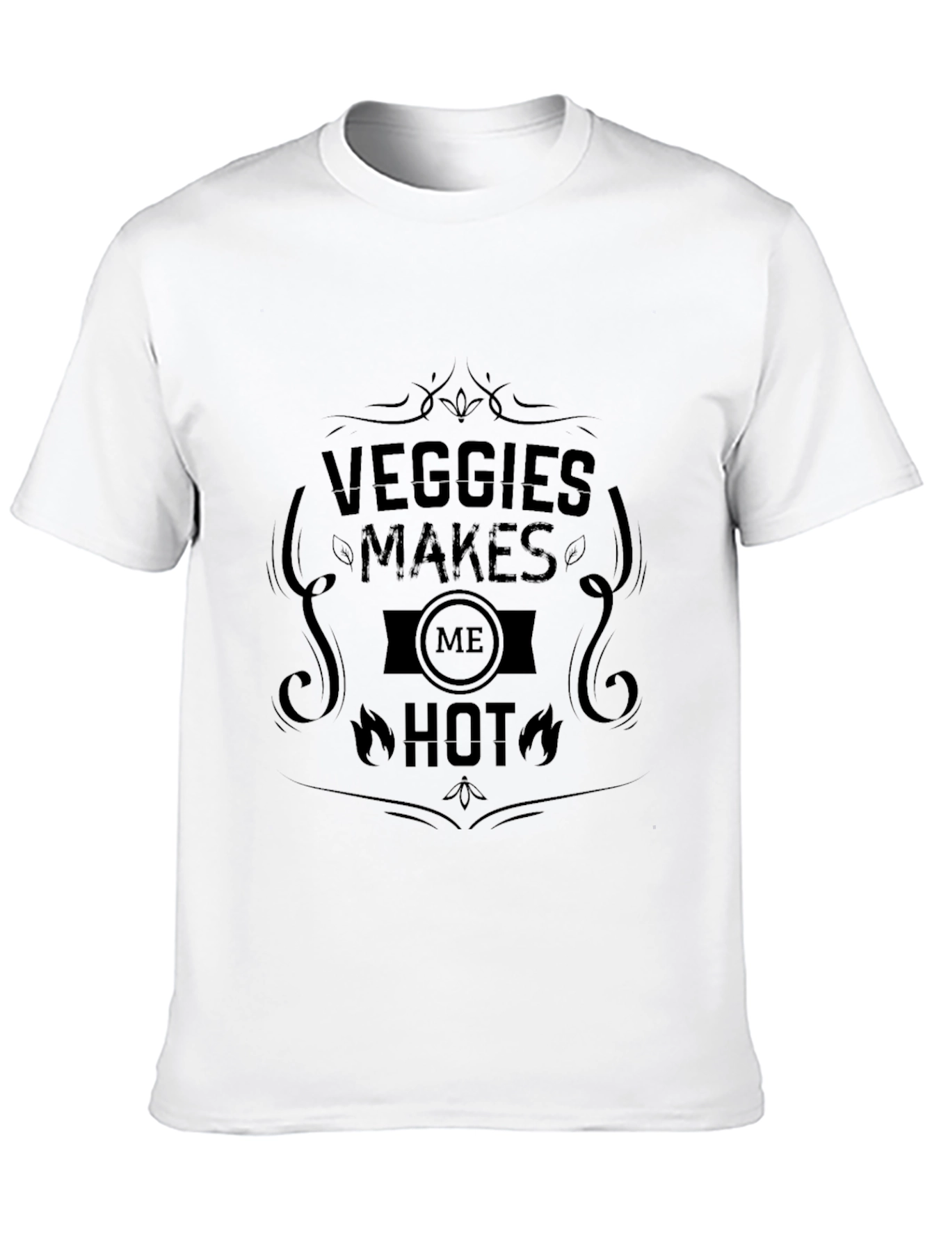 Veggies Makes Me Hot T-Shirt -  Black Graphic Tee