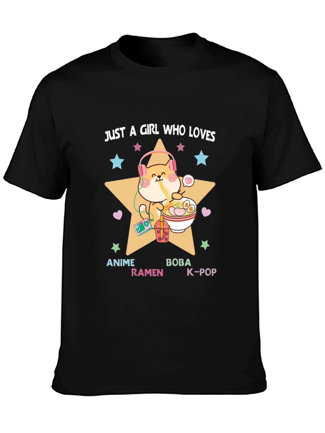 Anime Ramen Boba K-Pop Girls T-Shirt