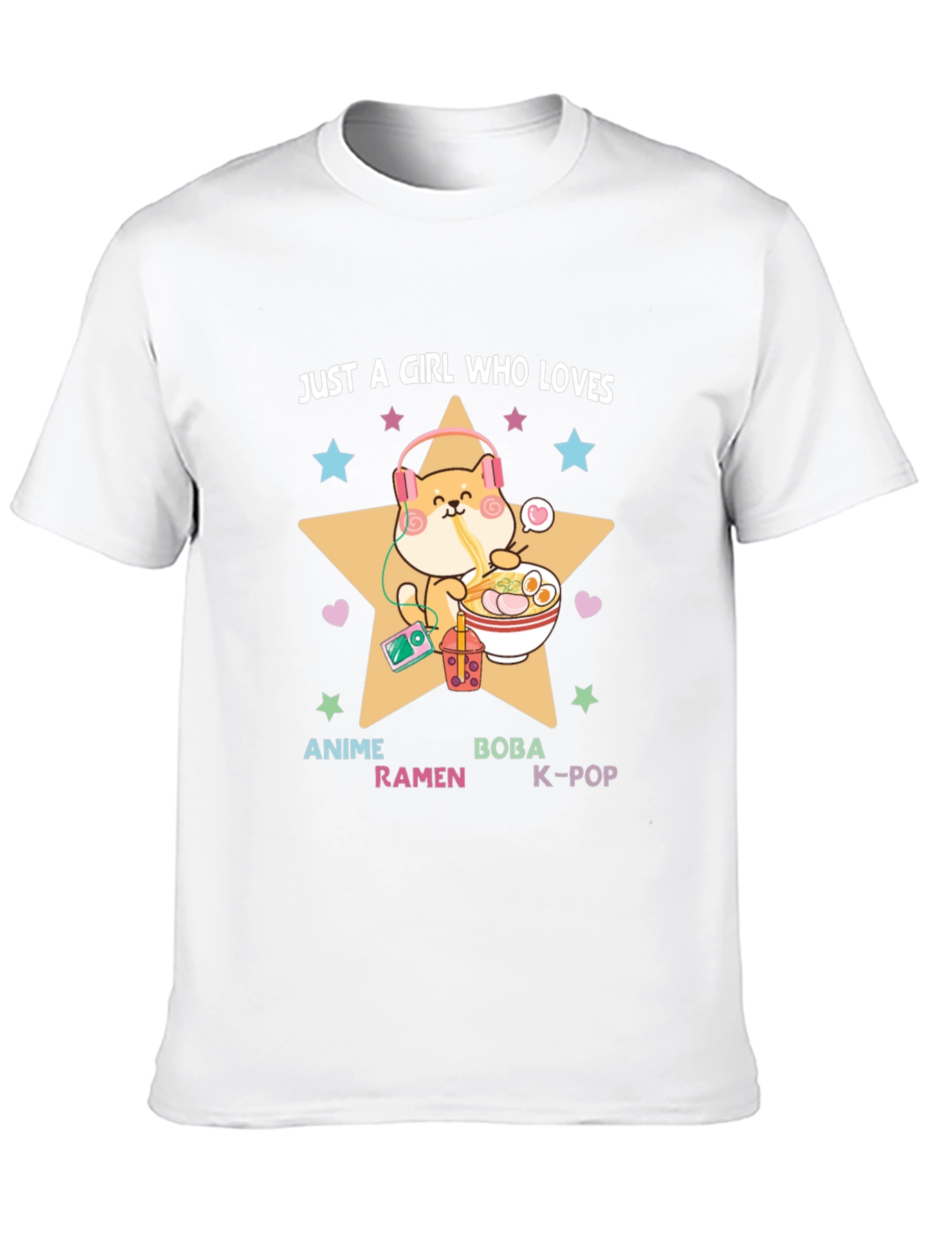 Anime Ramen Boba K-Pop Girls T-Shirt