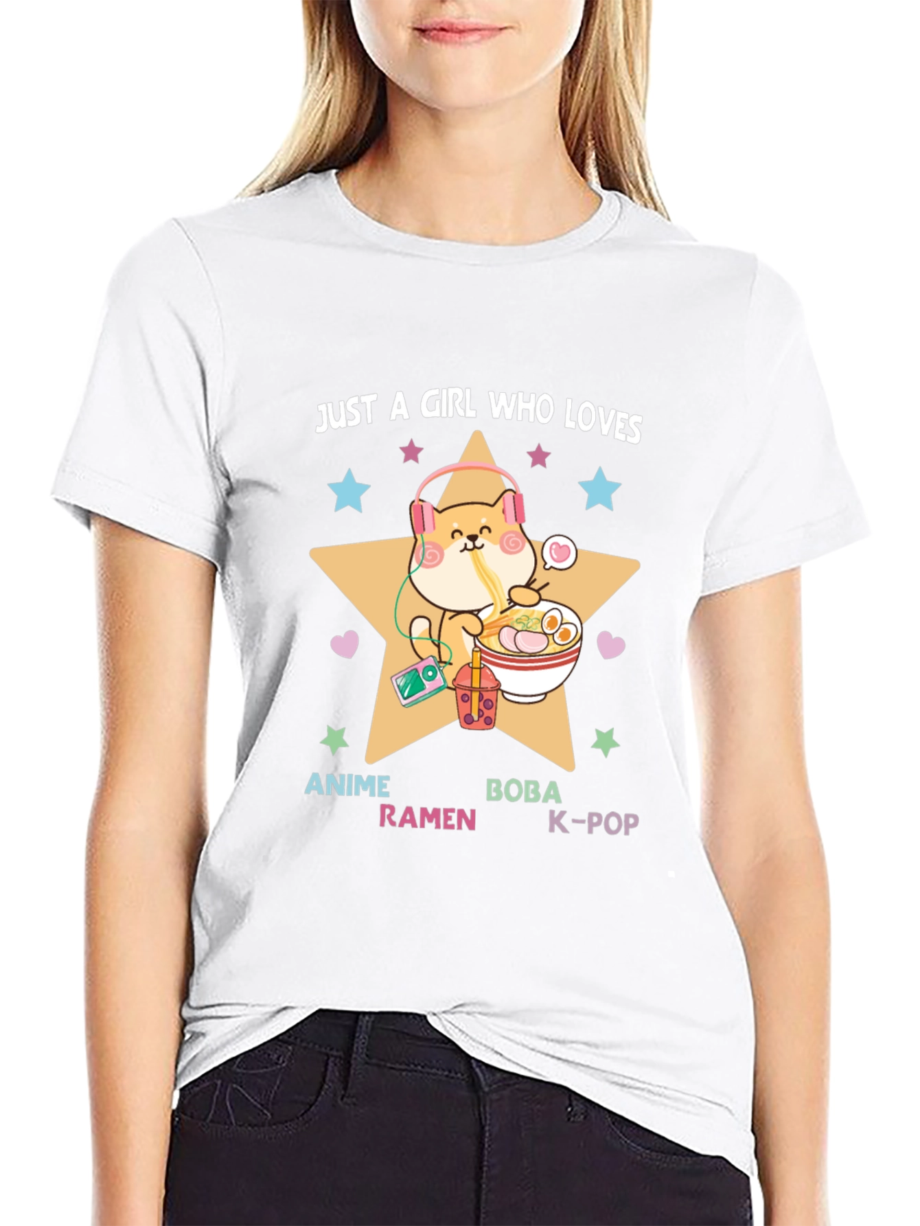 Anime Ramen Boba K-Pop Girls T-Shirt