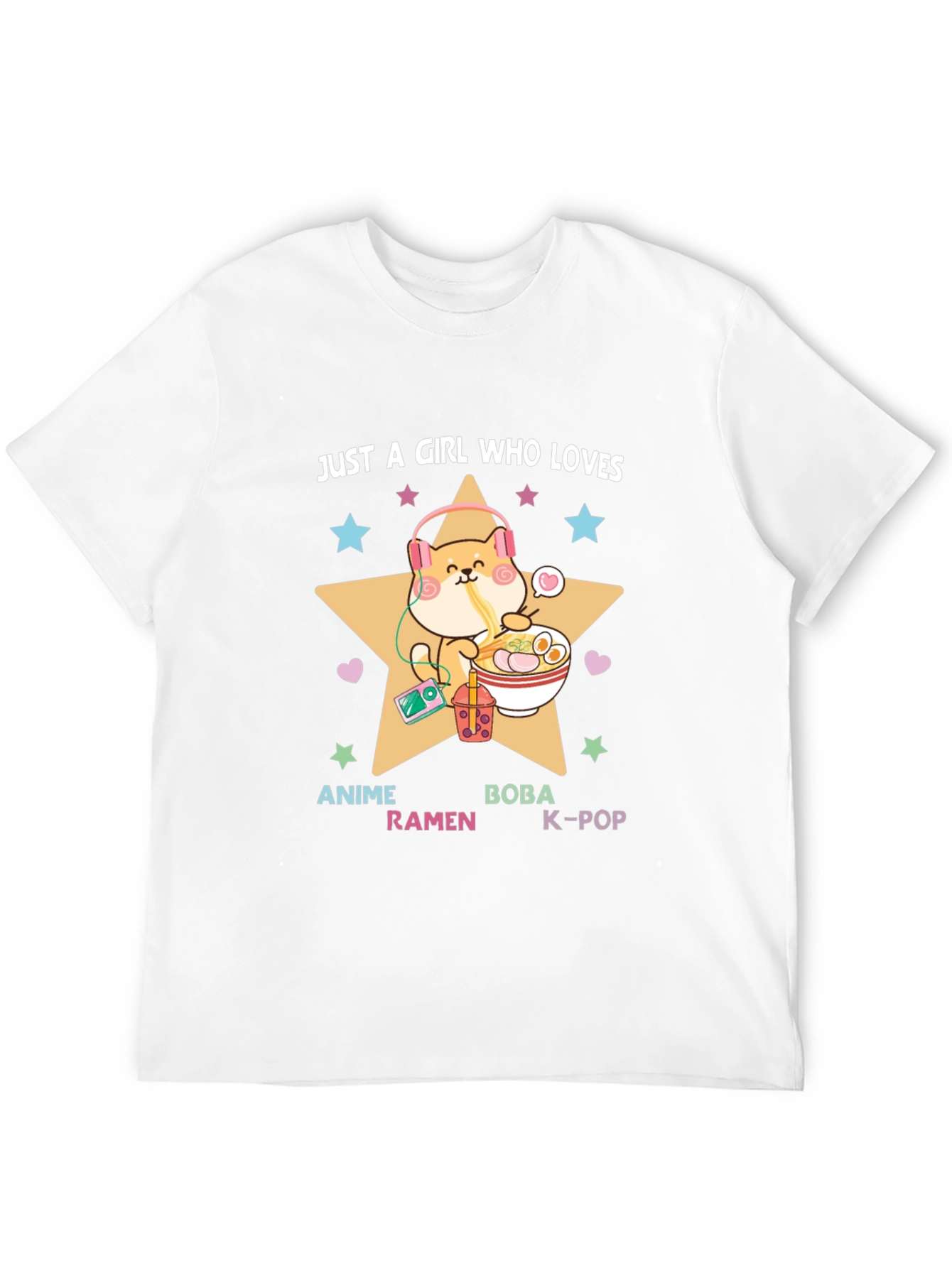 Anime Ramen Boba K-Pop Girls T-Shirt
