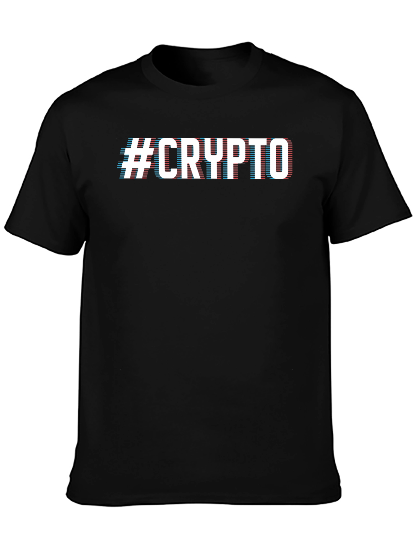 #CRYPTO Graphic T-Shirt - Black Crew Neck Tee