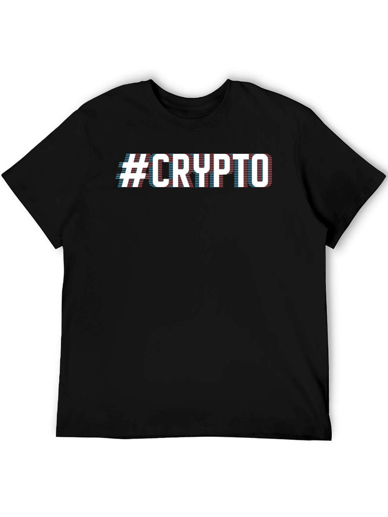 #CRYPTO Graphic T-Shirt - Black Crew Neck Tee