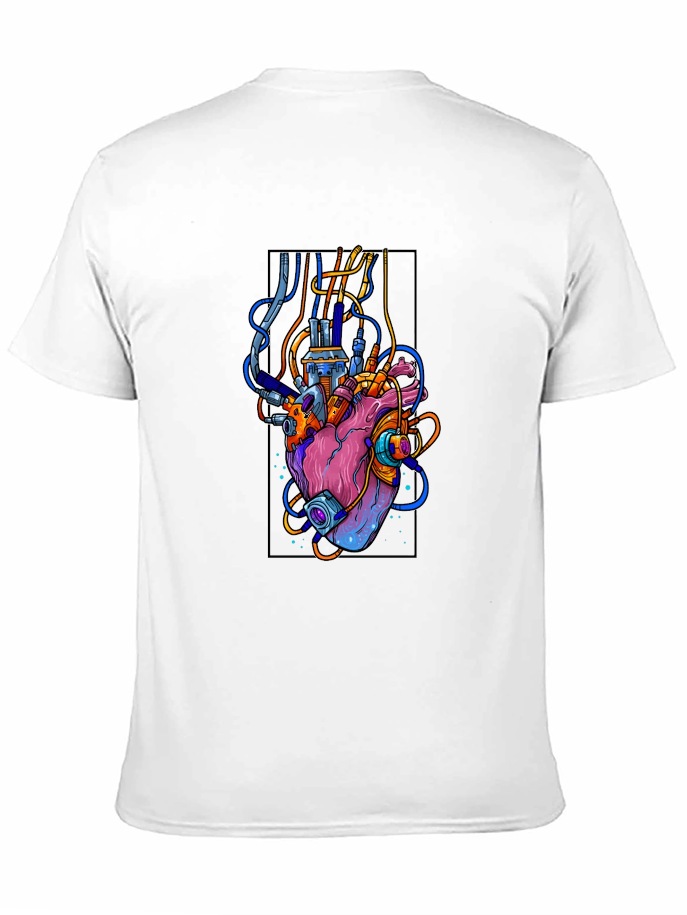 Cyberpunk Heart T-Shirt - Futuristic Anatomy Tee