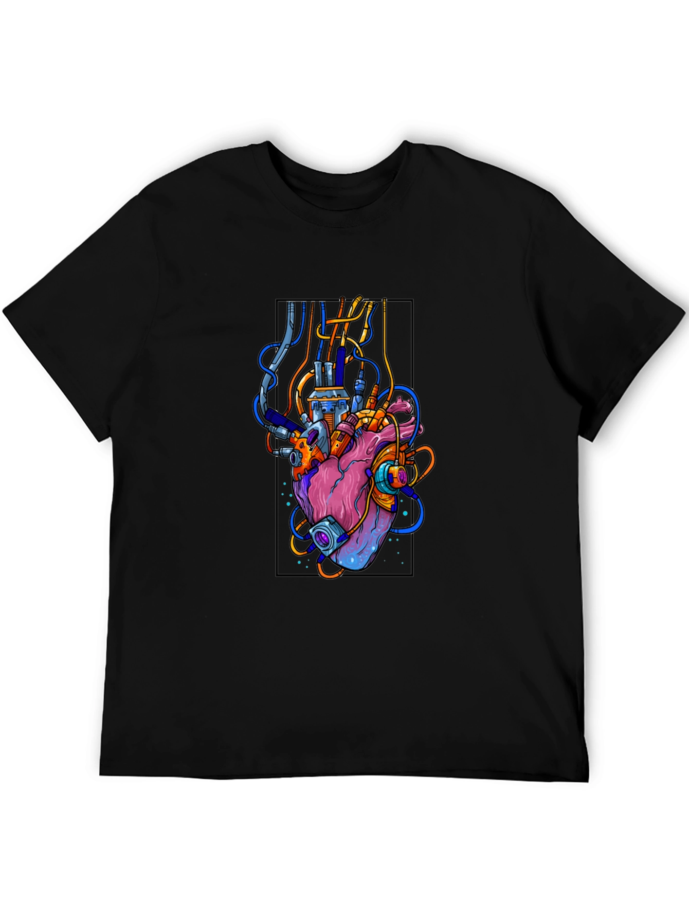 Cyberpunk Heart T-Shirt - Futuristic Anatomy Tee