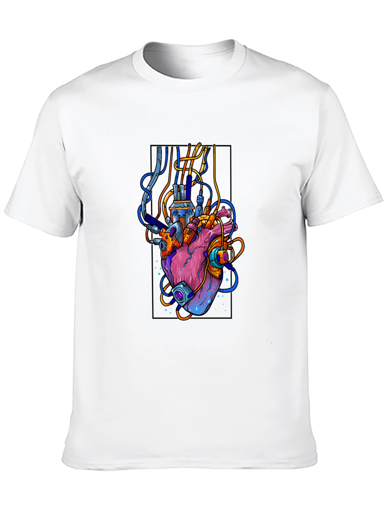 Cyberpunk Heart T-Shirt - Futuristic Anatomy Tee