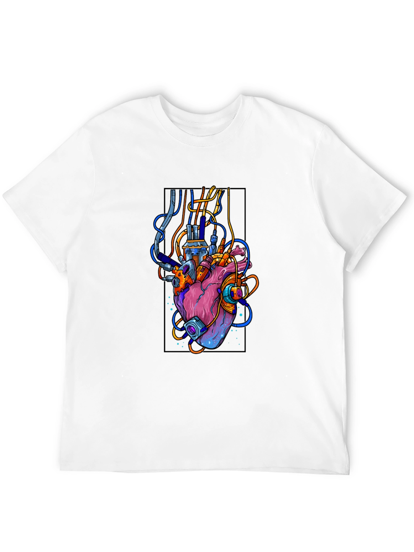 Cyberpunk Heart T-Shirt - Futuristic Anatomy Tee