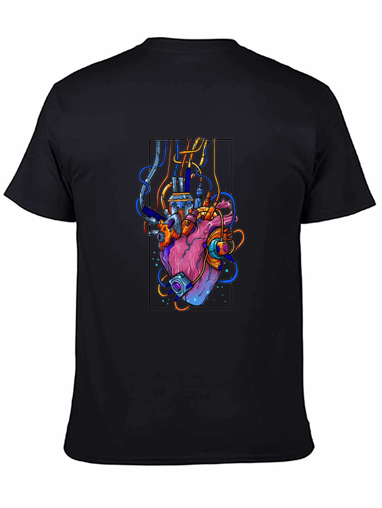 Cyberpunk Heart T-Shirt - Futuristic Anatomy Tee
