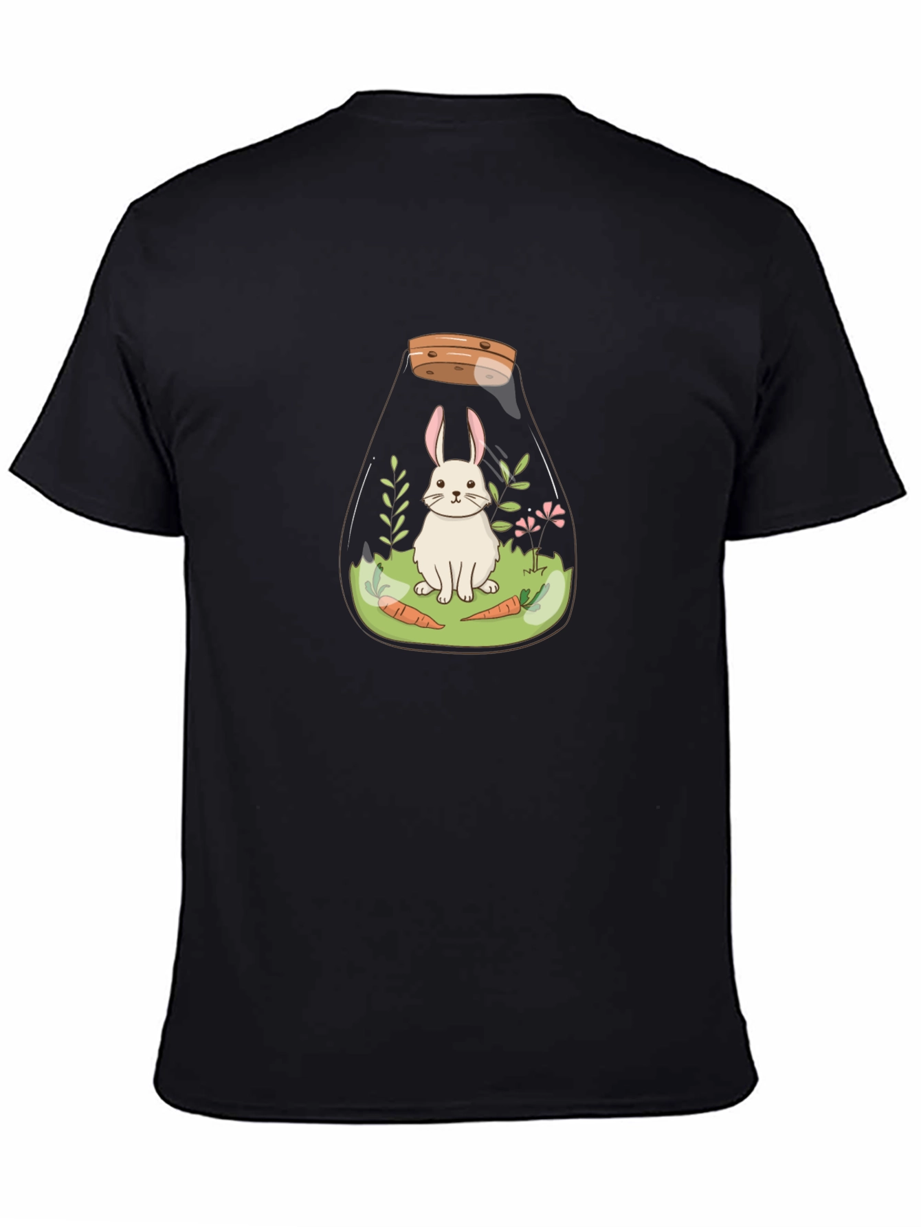 Rabbit Terrarium Graphic Tee - Unisex Cotton T-Shirt
