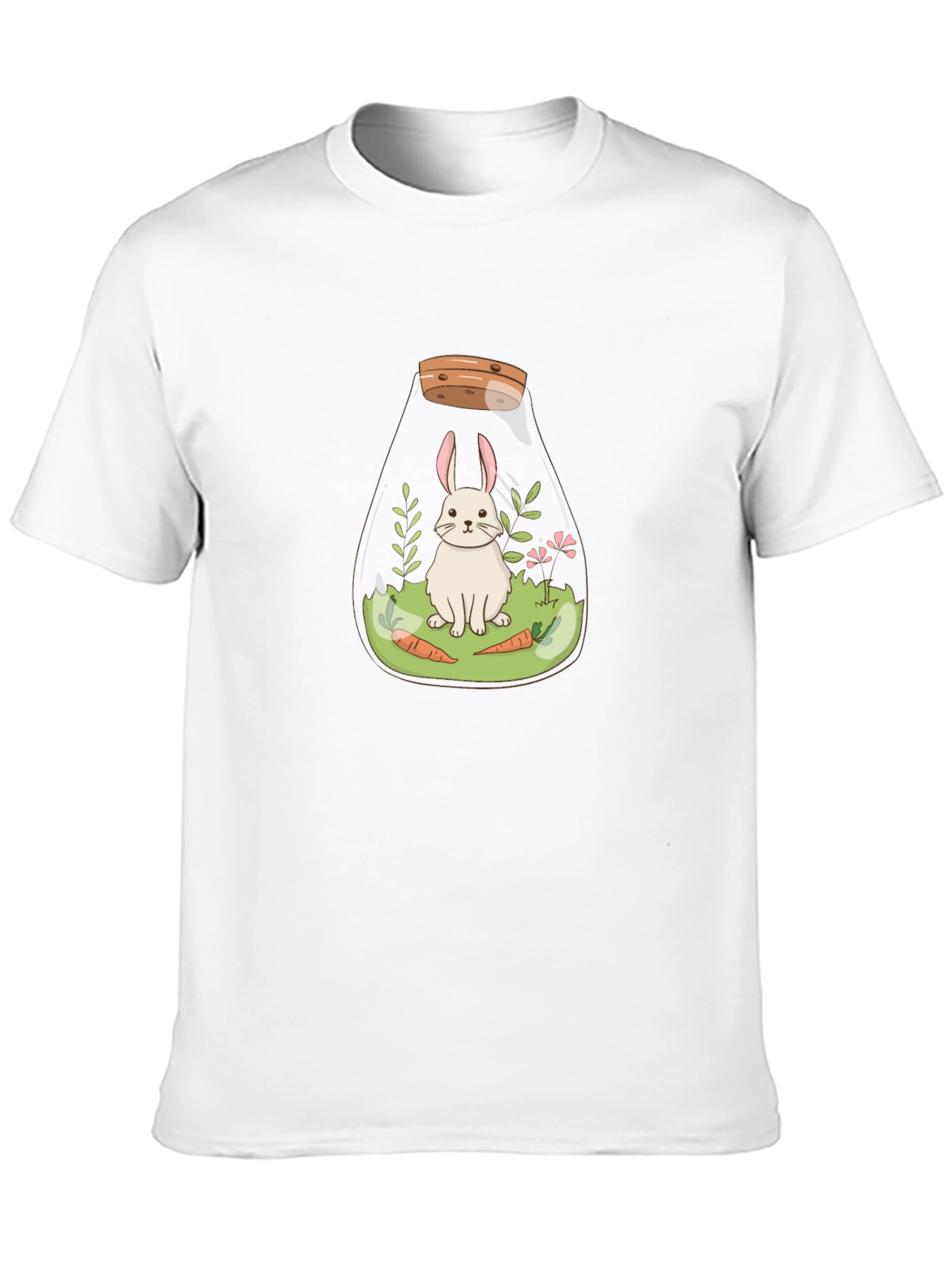 Rabbit Terrarium Graphic Tee - Unisex Cotton T-Shirt