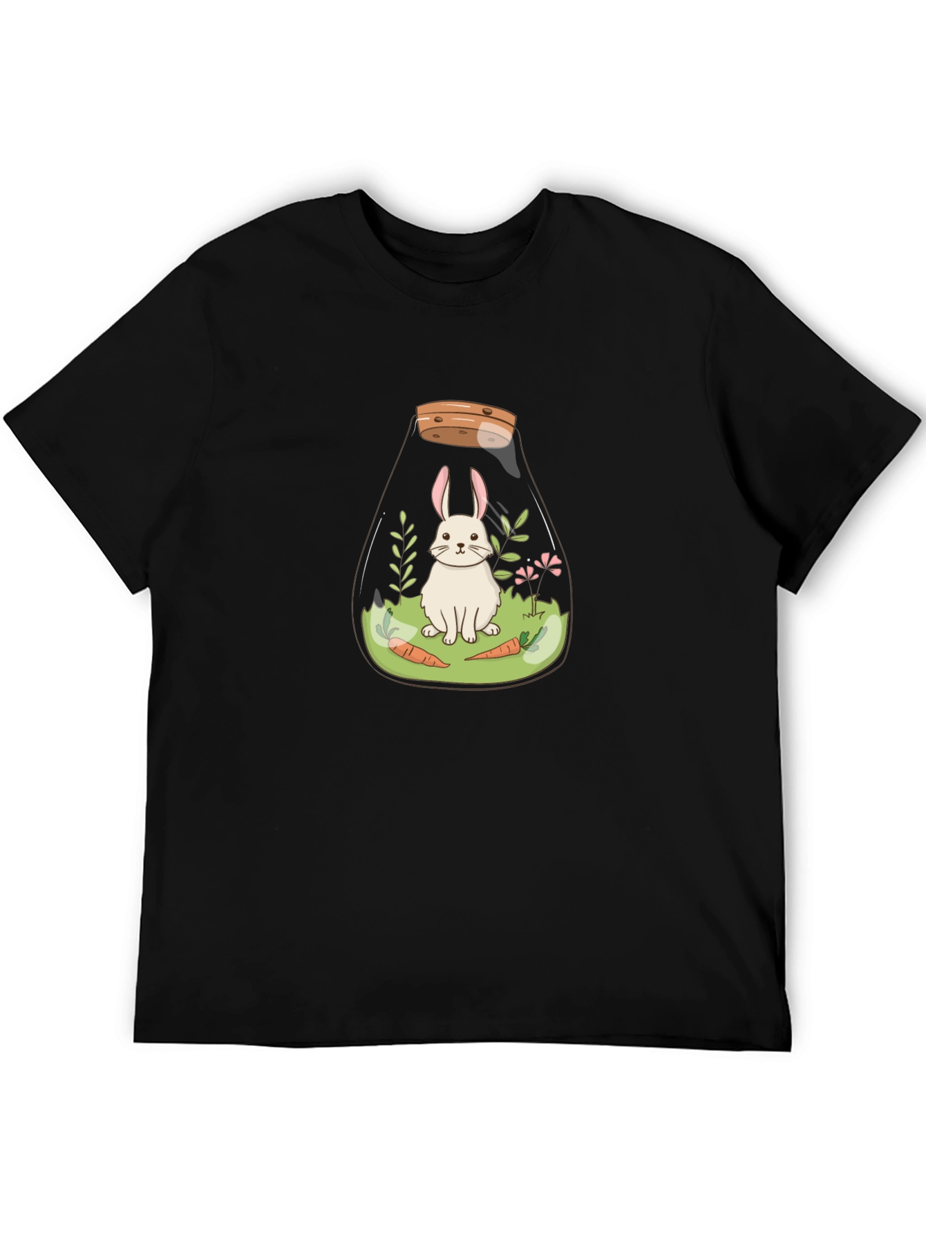 Rabbit Terrarium Graphic Tee - Unisex Cotton T-Shirt