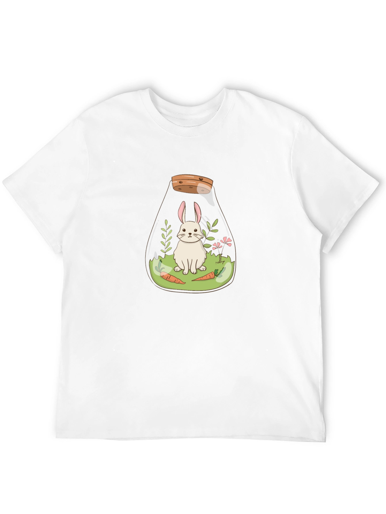 Rabbit Terrarium Graphic Tee - Unisex Cotton T-Shirt