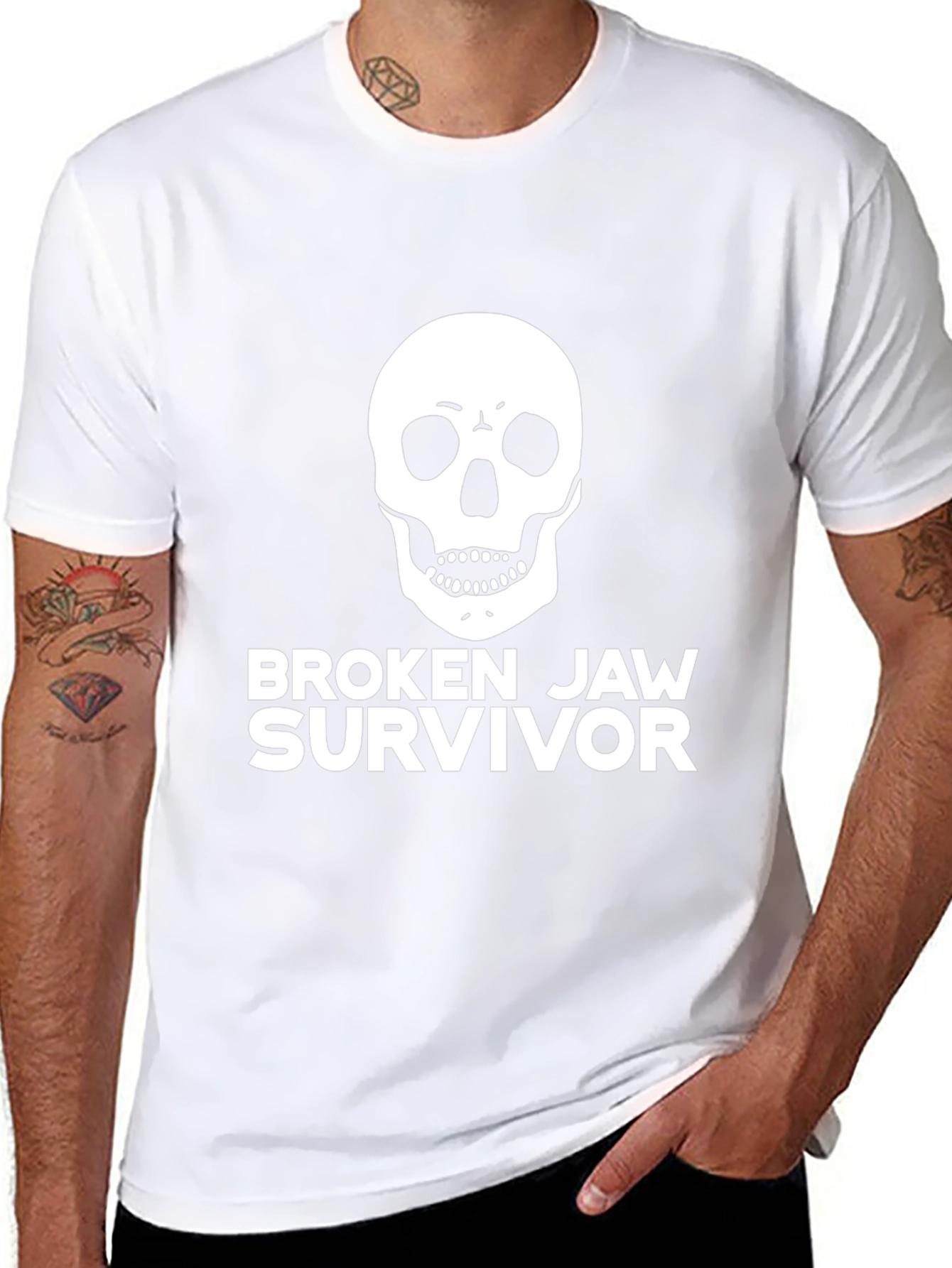 Broken Jaw Survivor Skull Graphic Tee