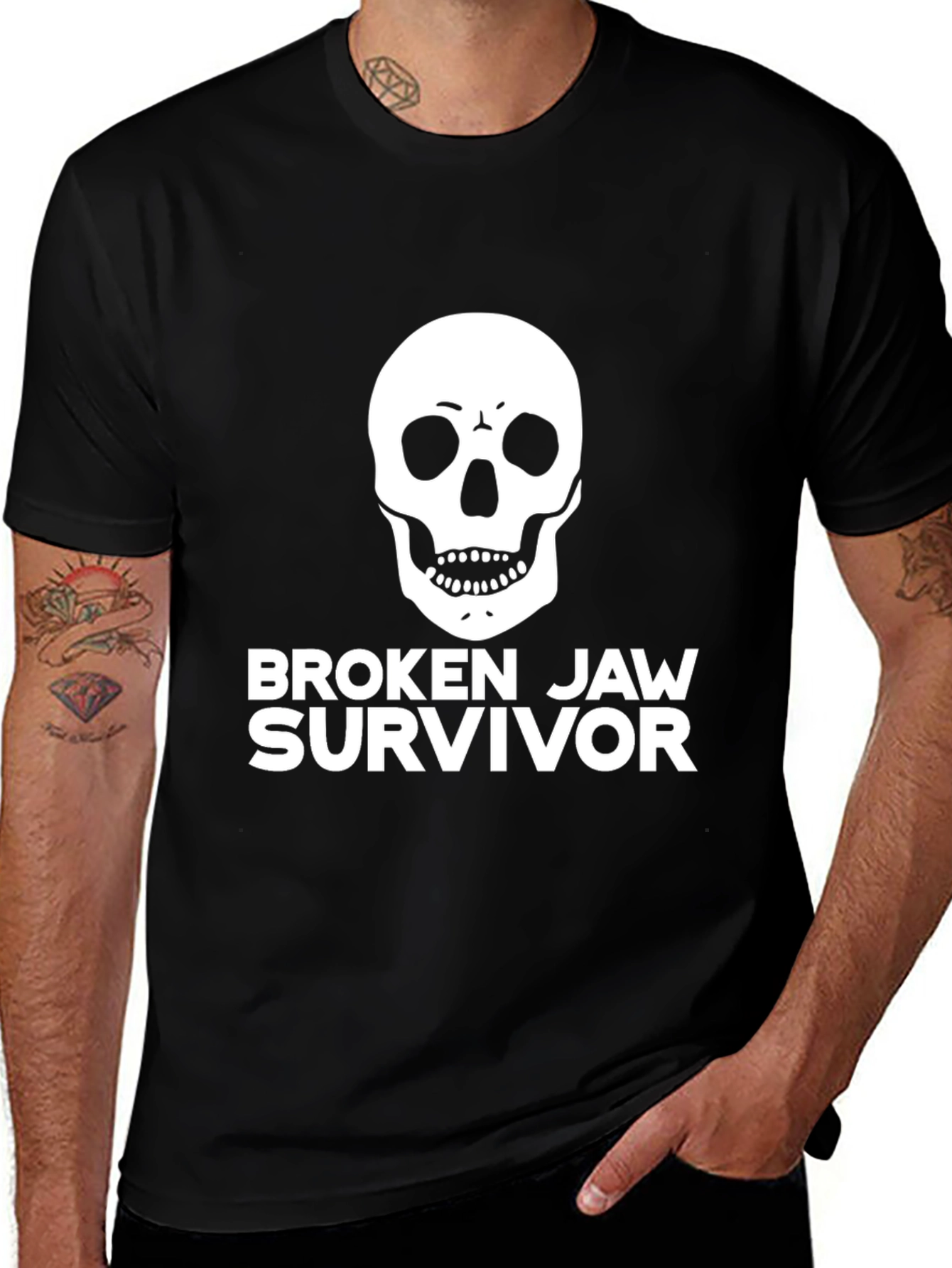 Broken Jaw Survivor Skull Graphic Tee