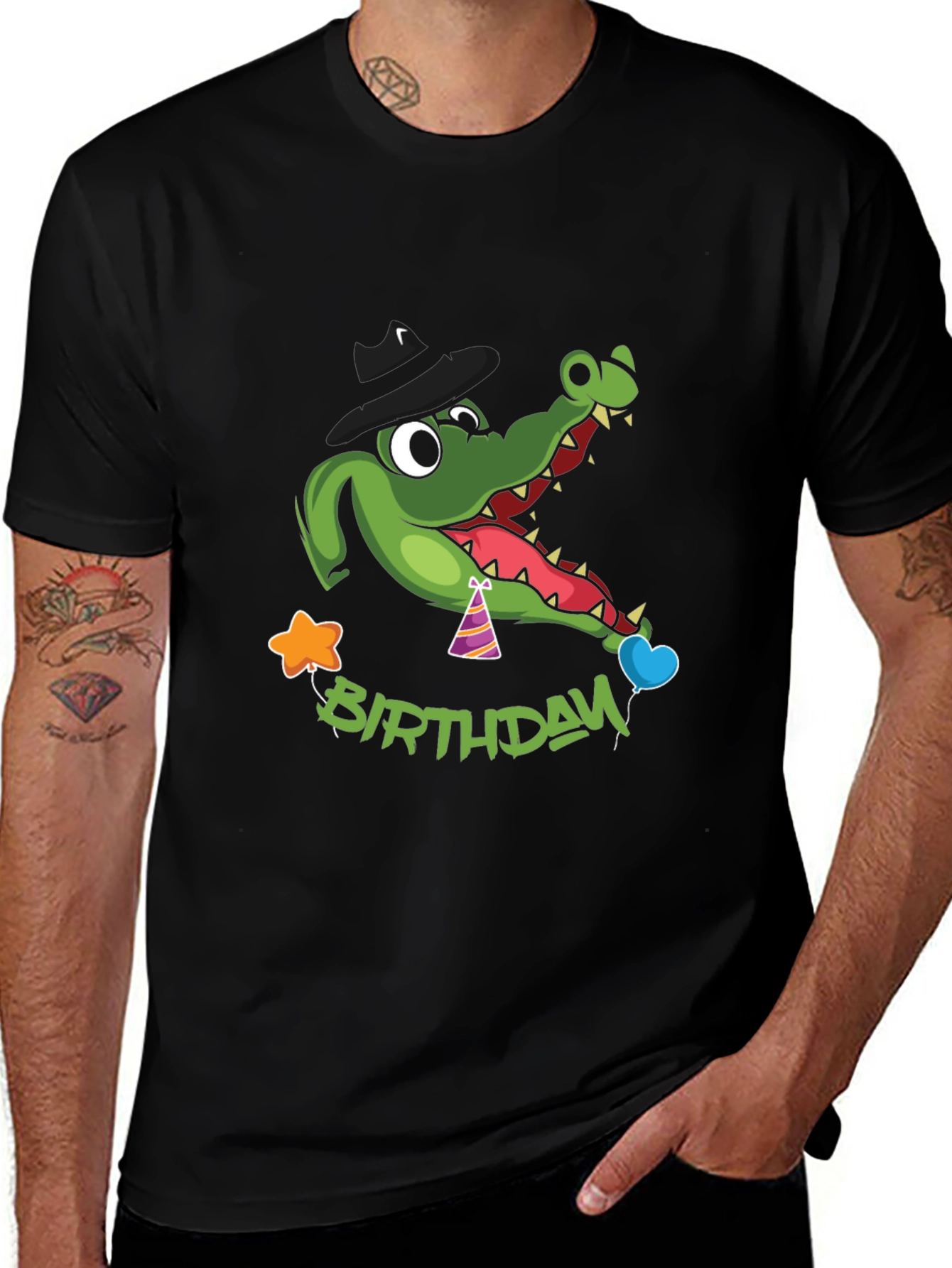 Cartoon Alligator Birthday T-Shirt