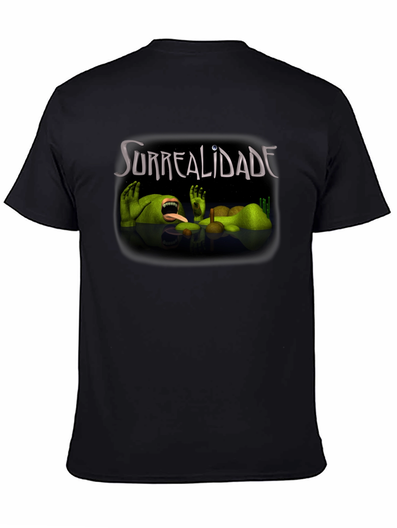 Surrealidade Graphic Tee - Black Cotton Shirt