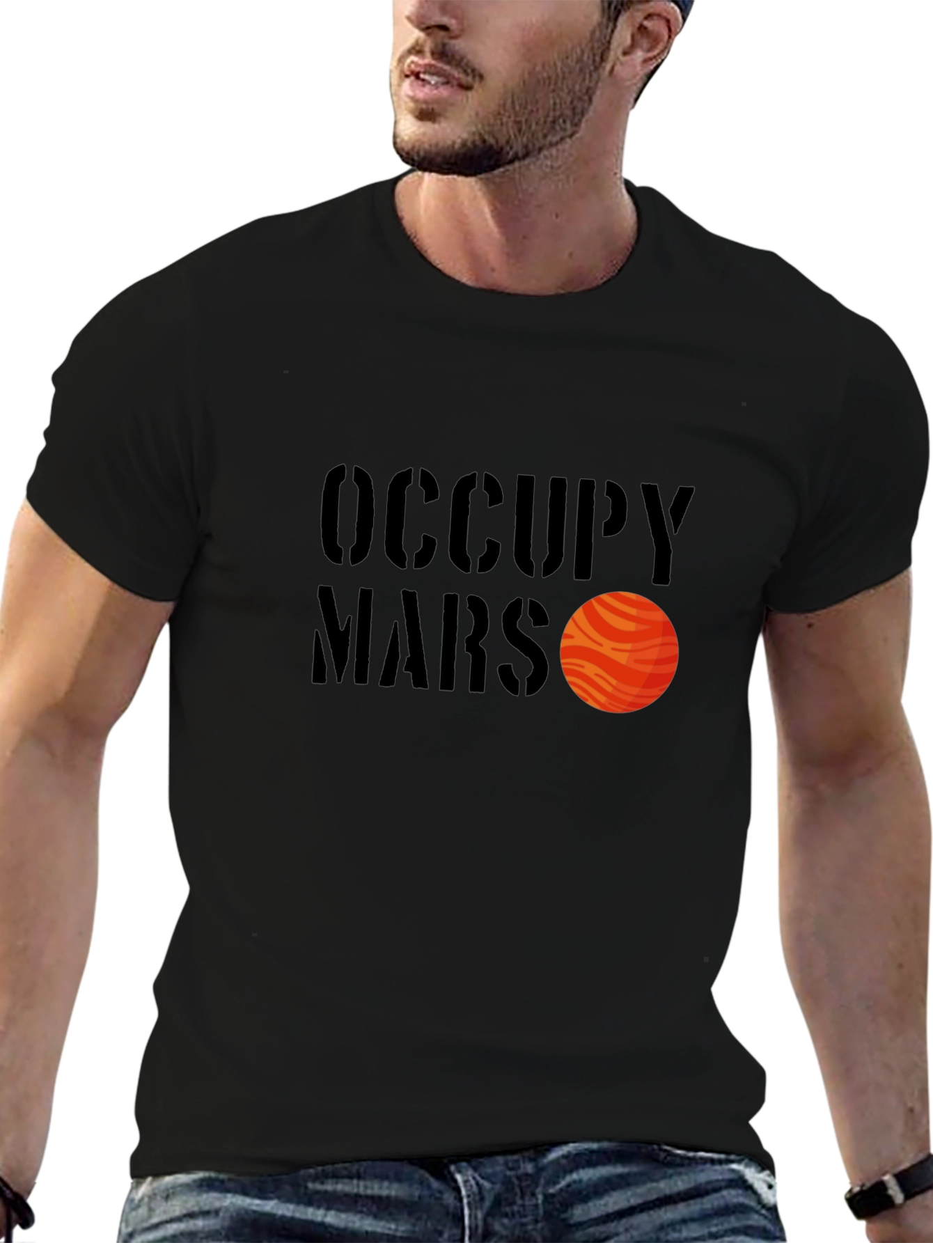 Occupy Mars Graphic T-Shirt - Black