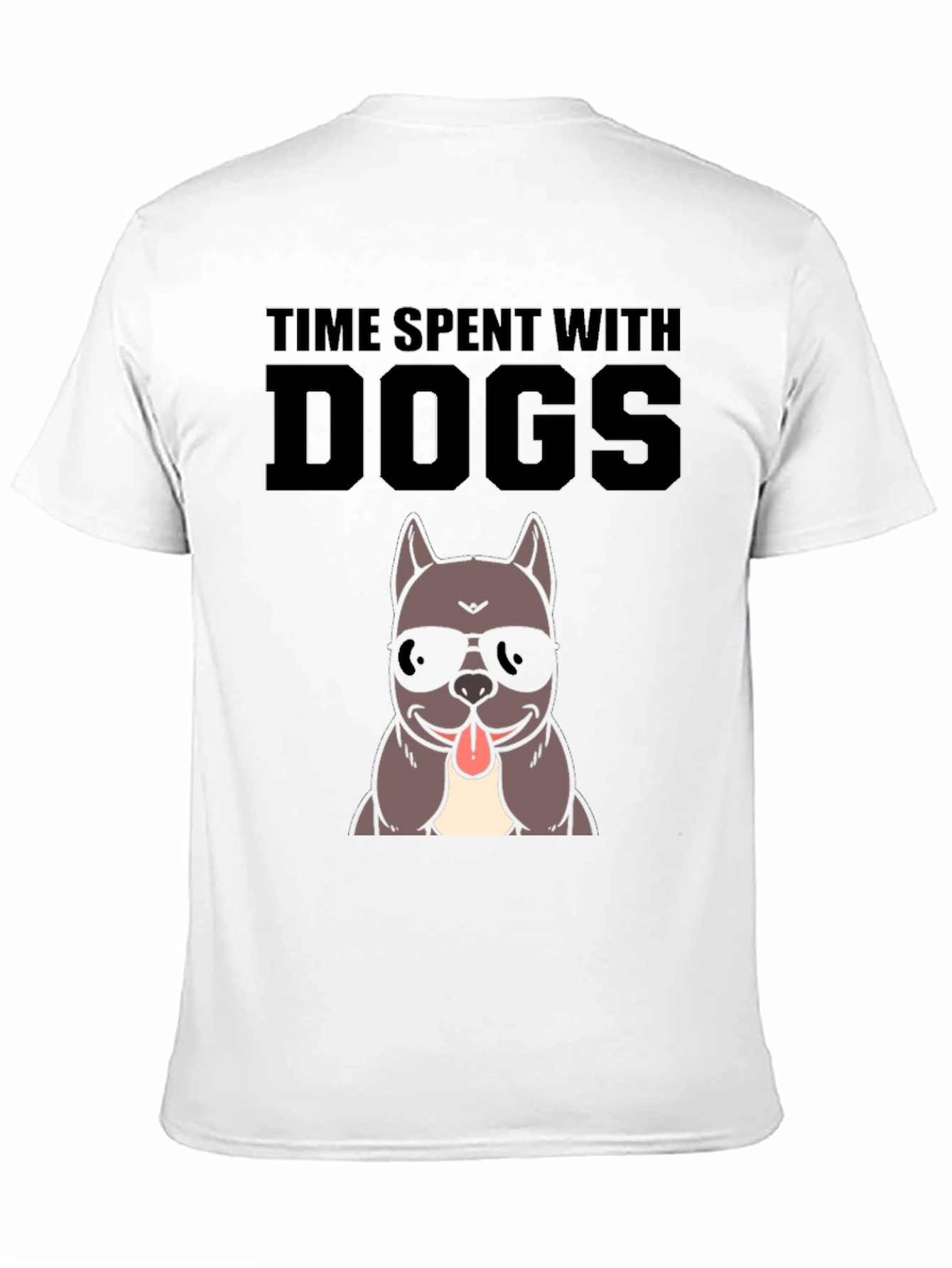 Time Spent With Dogs Black Graphic T-Shirt