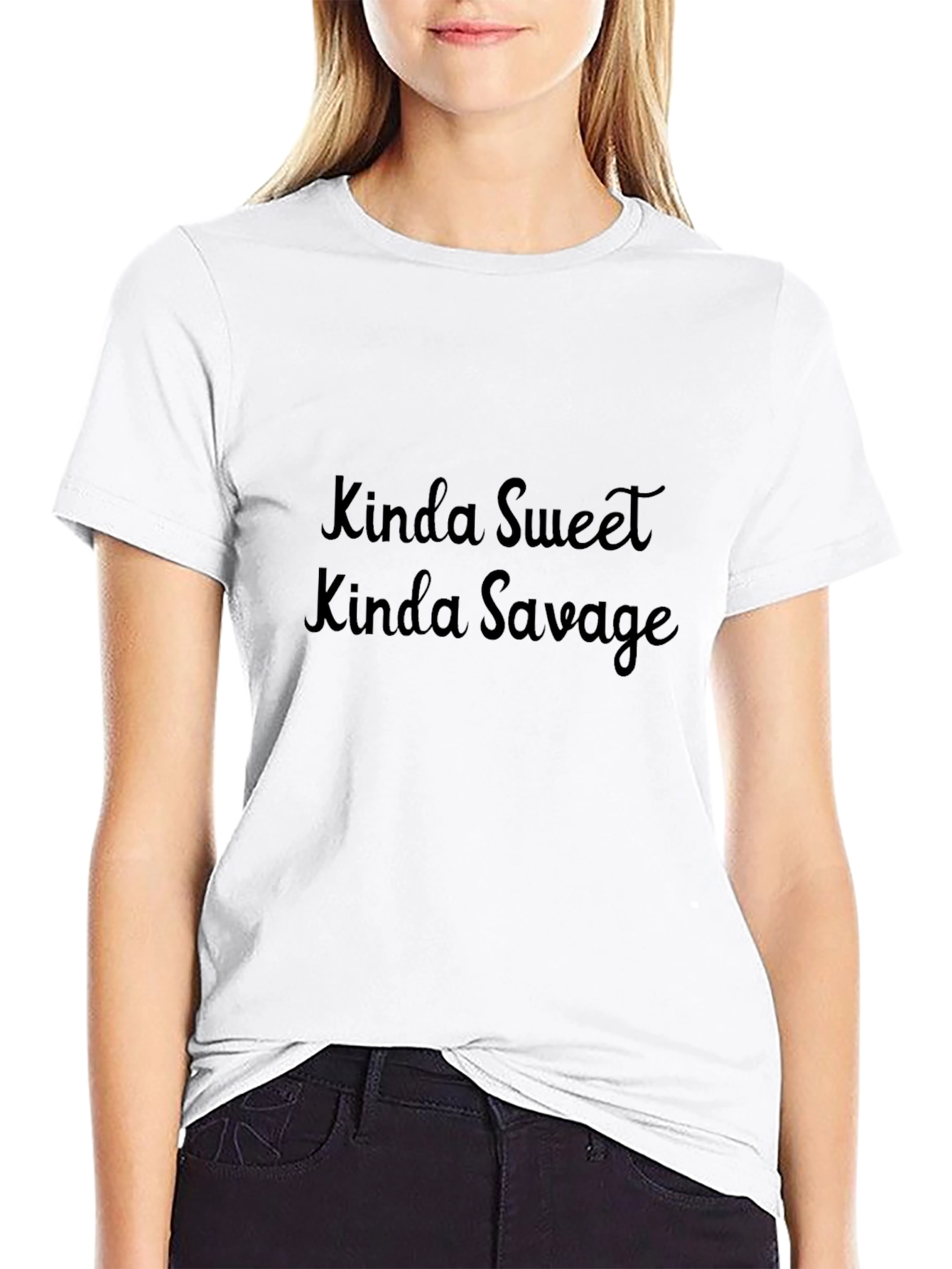 Kinda Sweet Kinda Savage Black Graphic Tee