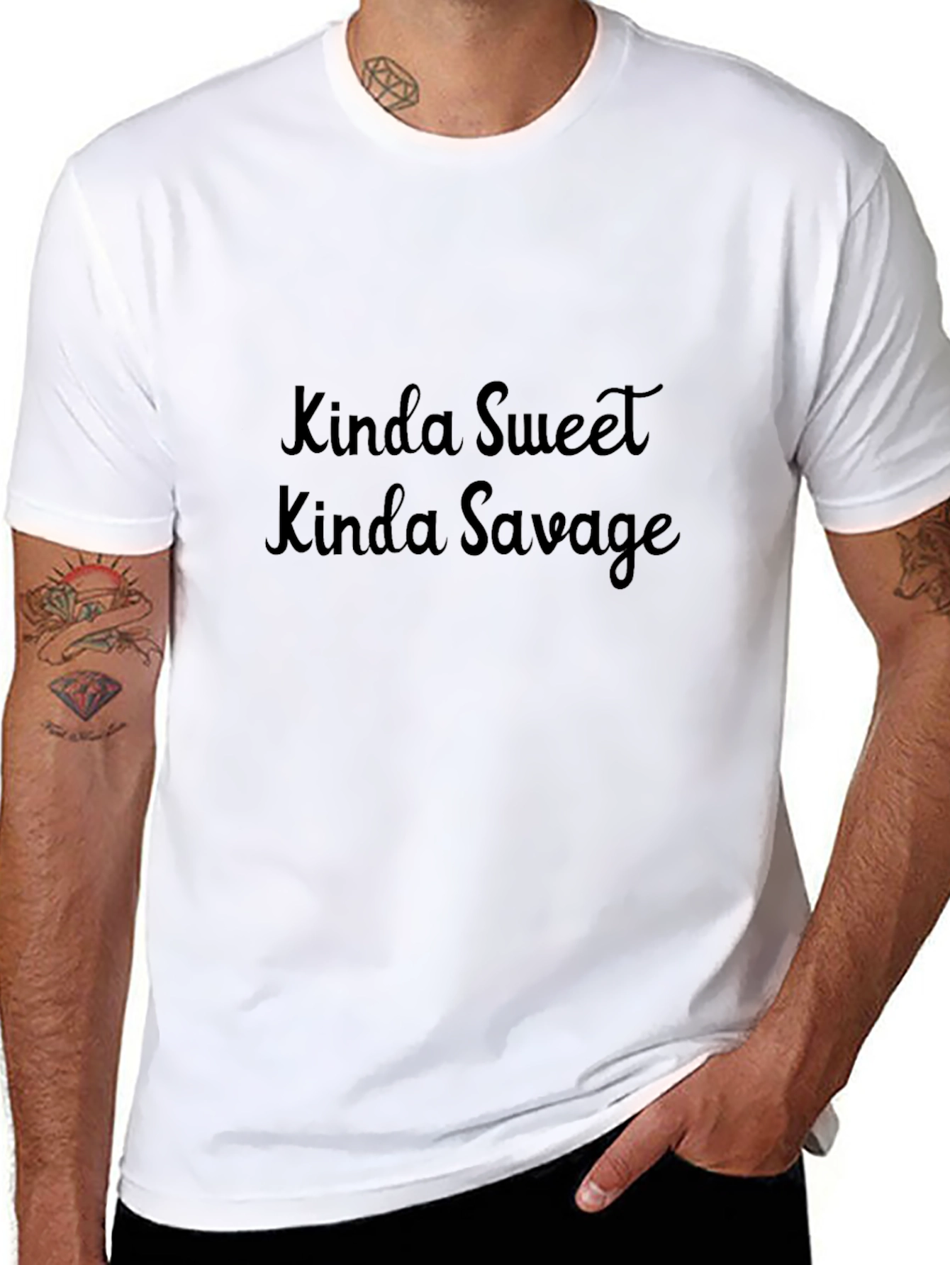 Kinda Sweet Kinda Savage Black Graphic Tee