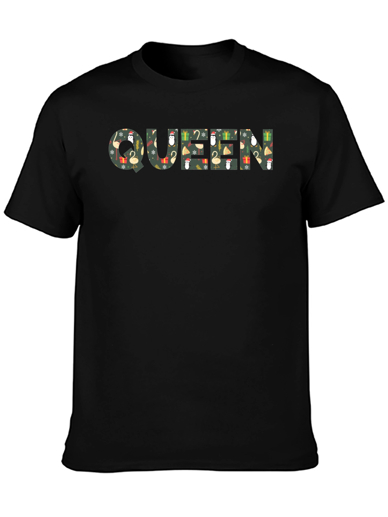 Queen Christmas Pattern Graphic Tee