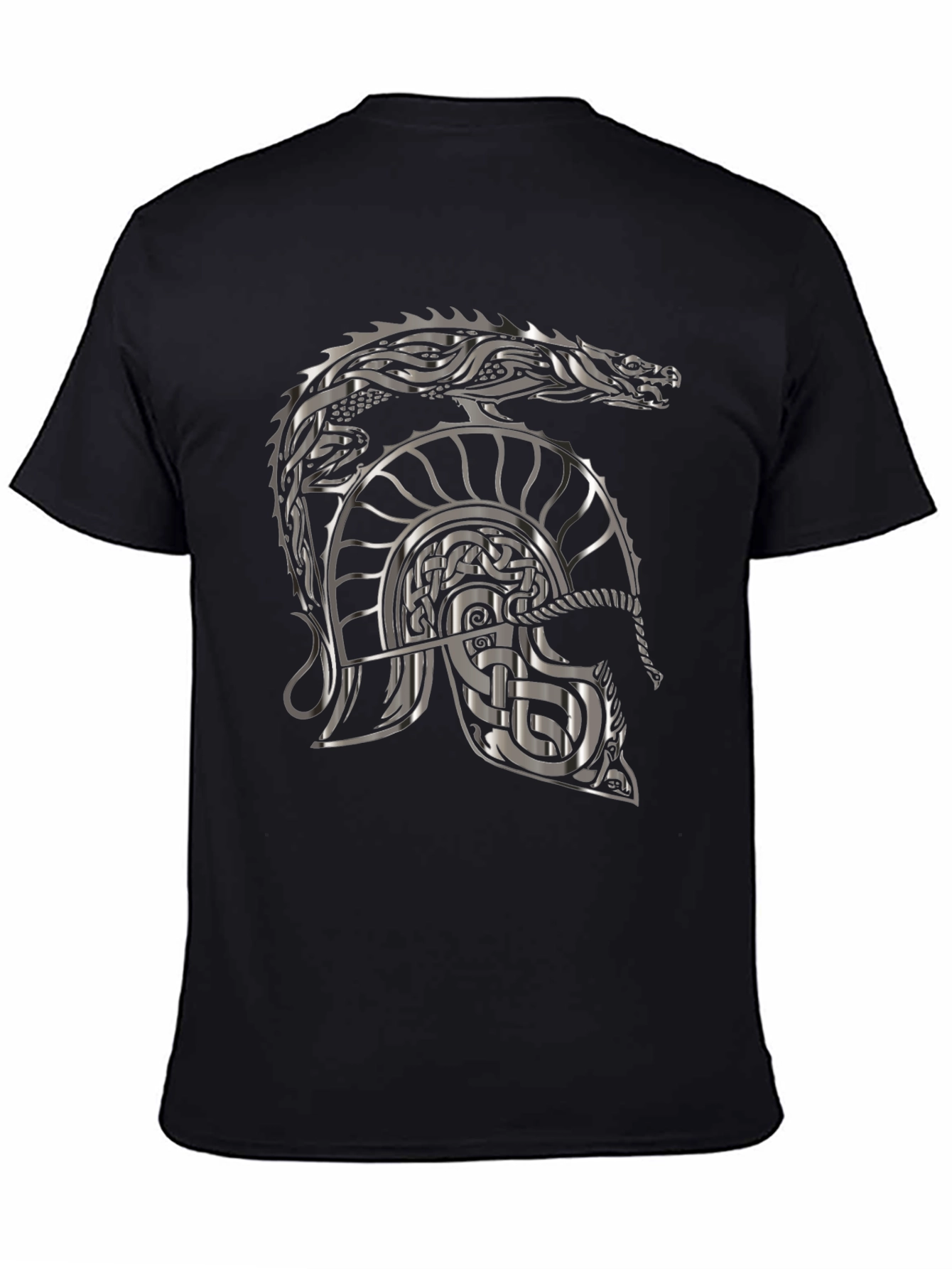 Viking Dragon Helmet Graphic T-Shirt