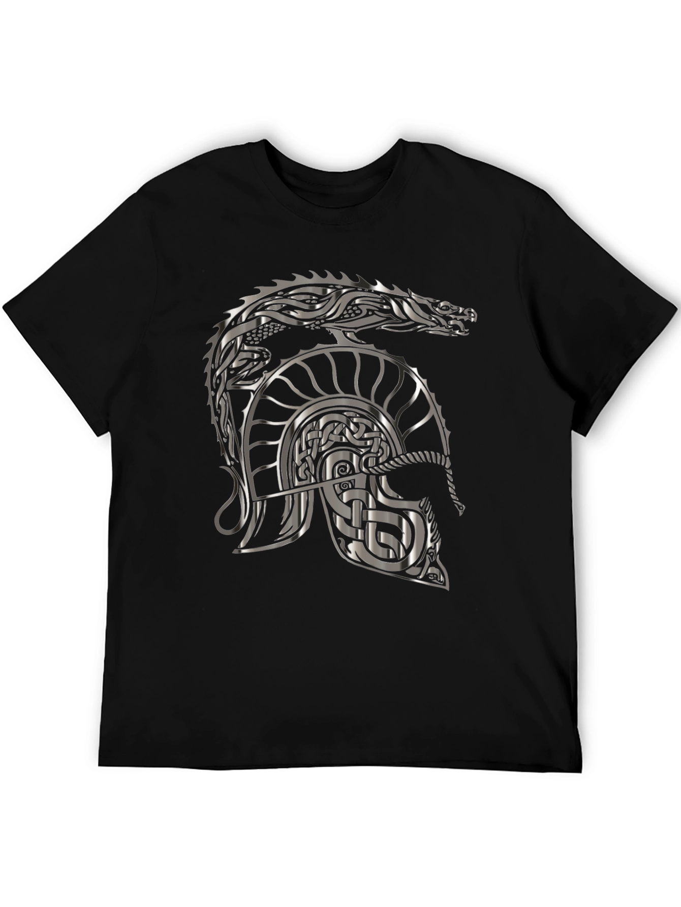 Viking Dragon Helmet Graphic T-Shirt