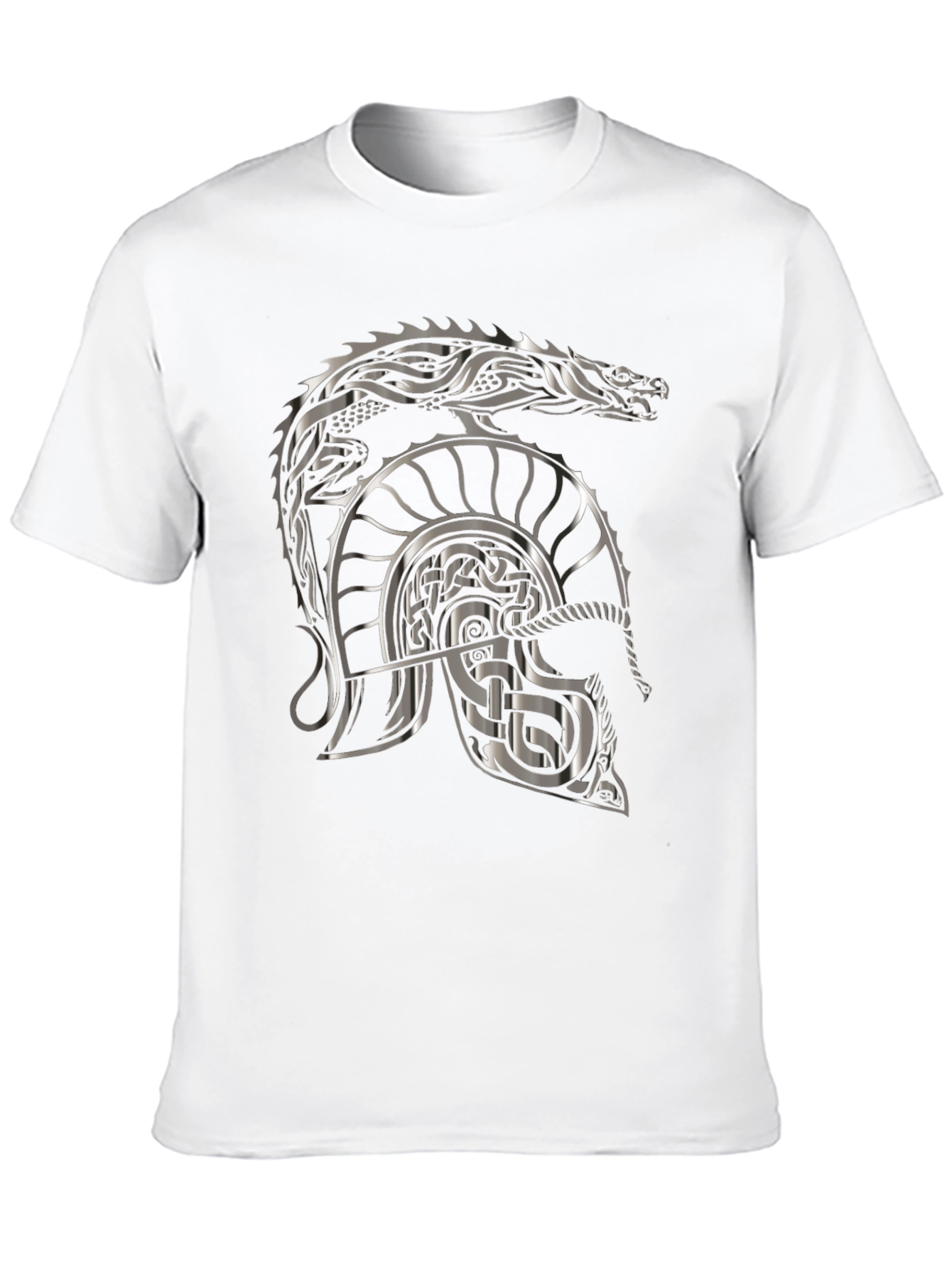 Viking Dragon Helmet Graphic T-Shirt