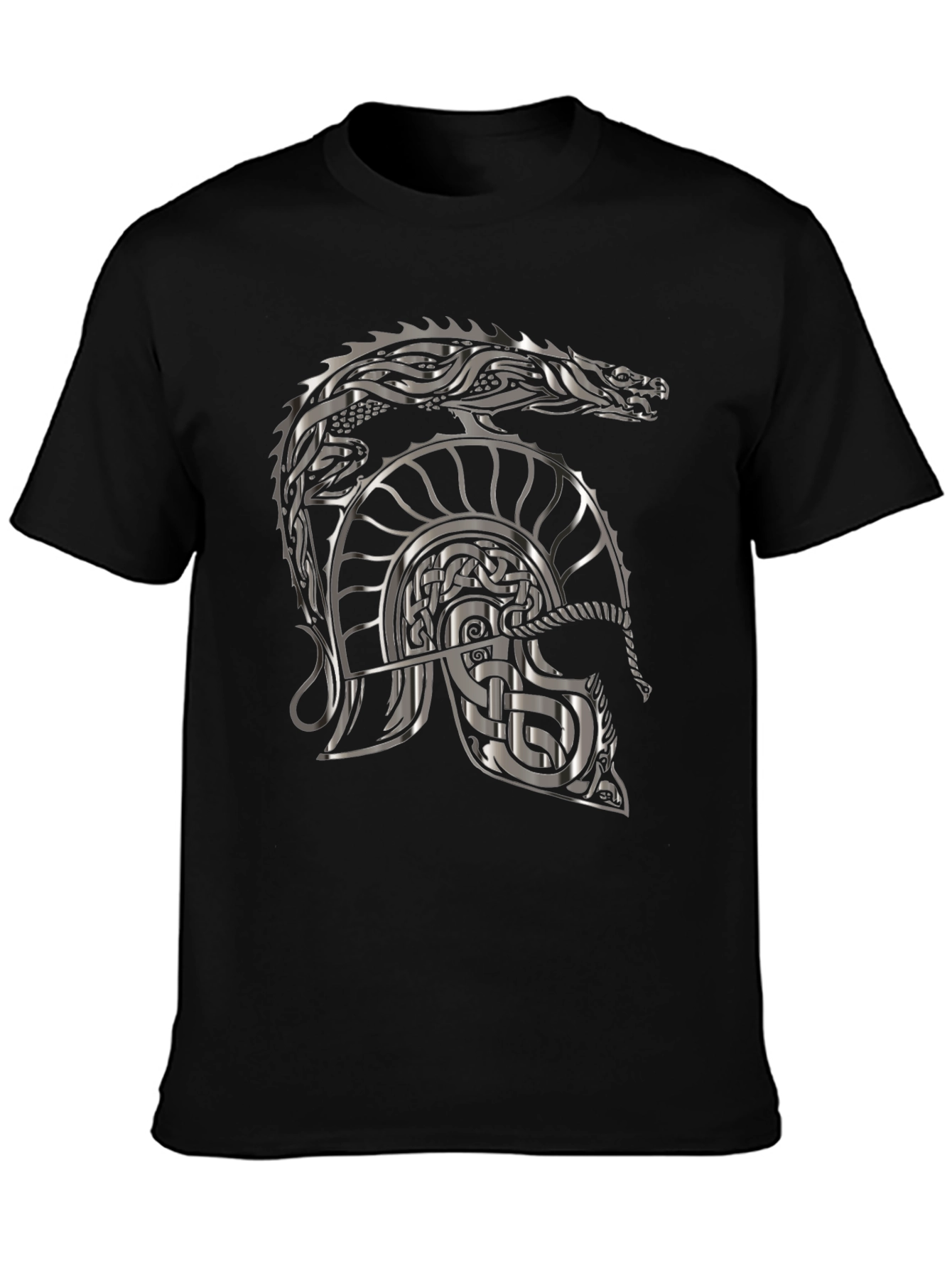 Viking Dragon Helmet Graphic T-Shirt