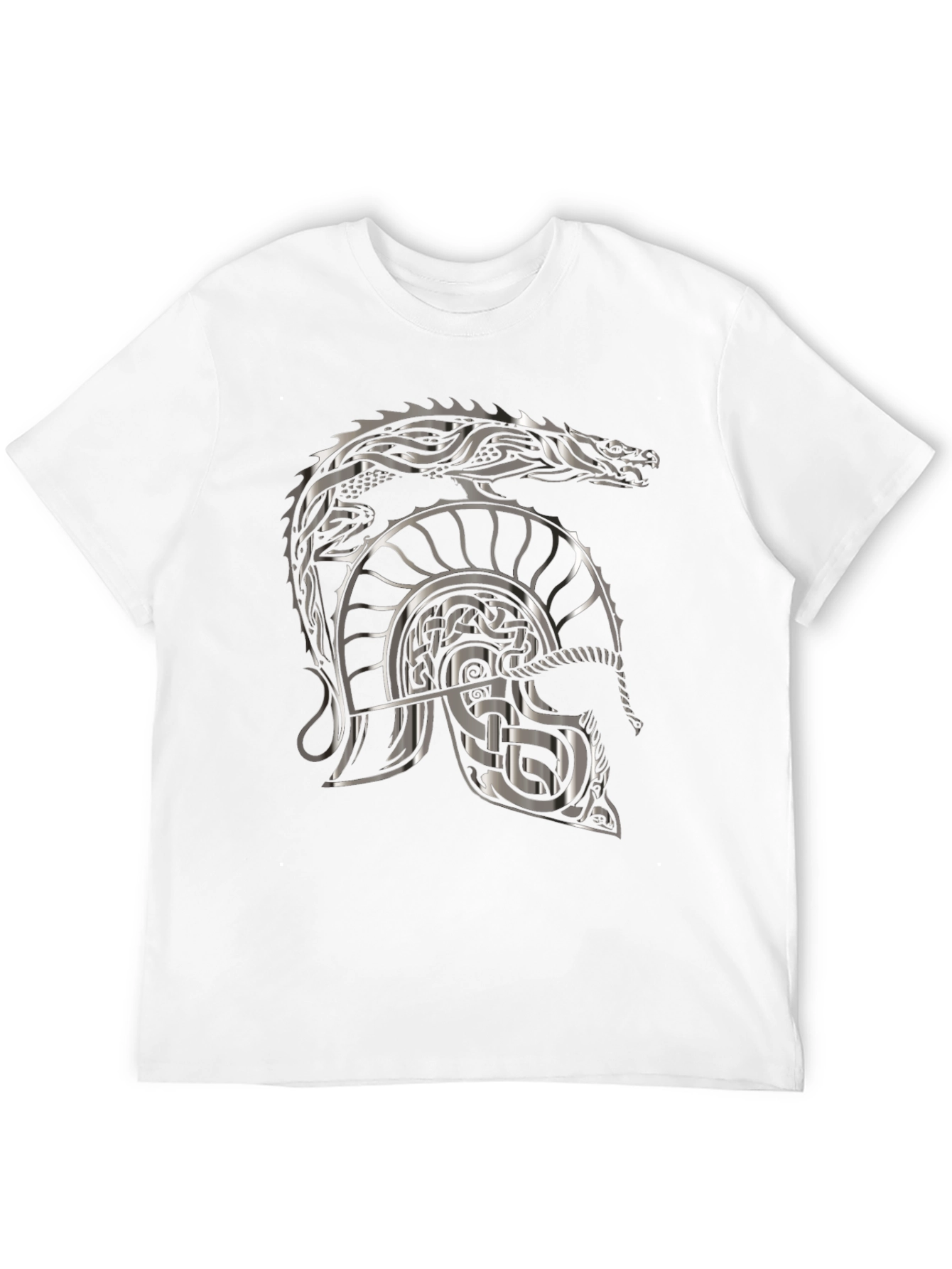 Viking Dragon Helmet Graphic T-Shirt