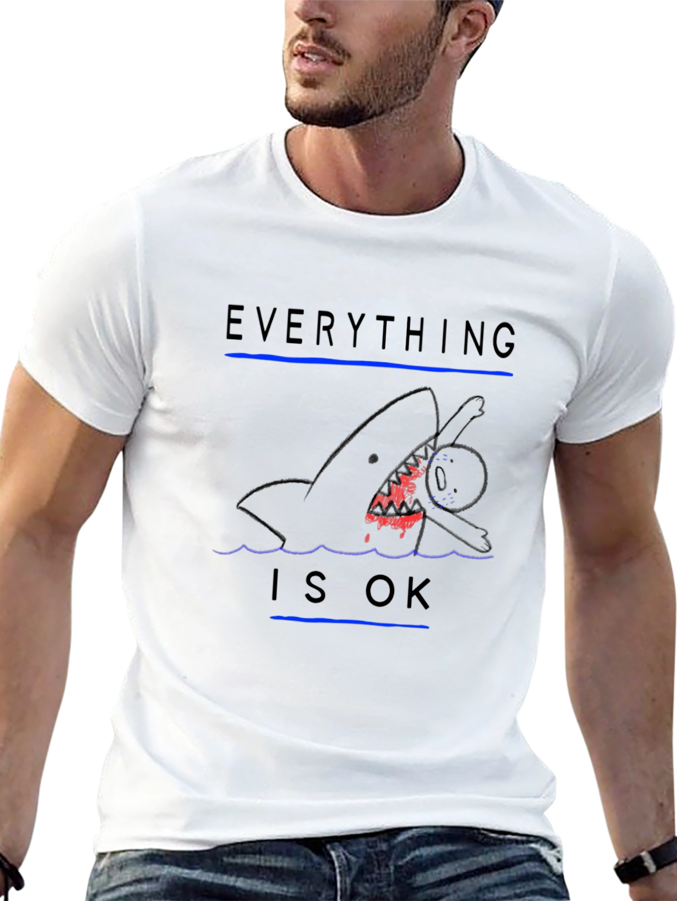 Everything is OK Graphic Print T-Shirt
