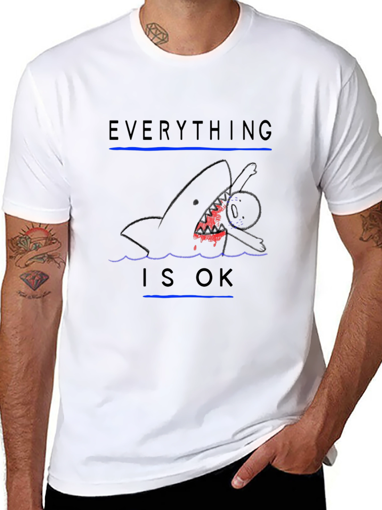 Everything is OK Graphic Print T-Shirt