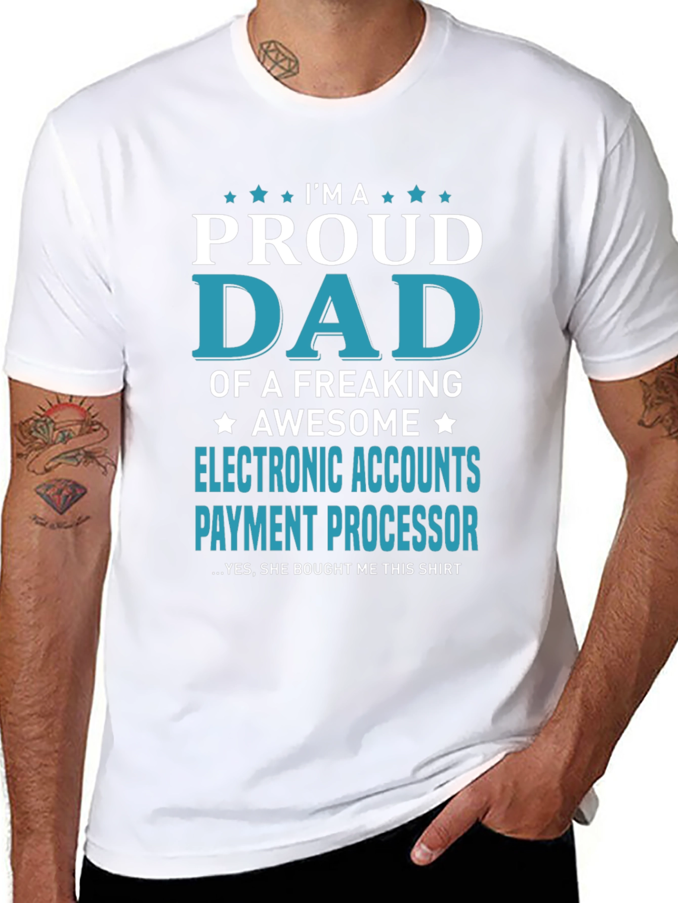 Proud Dad Electronic Accounts T-Shirt