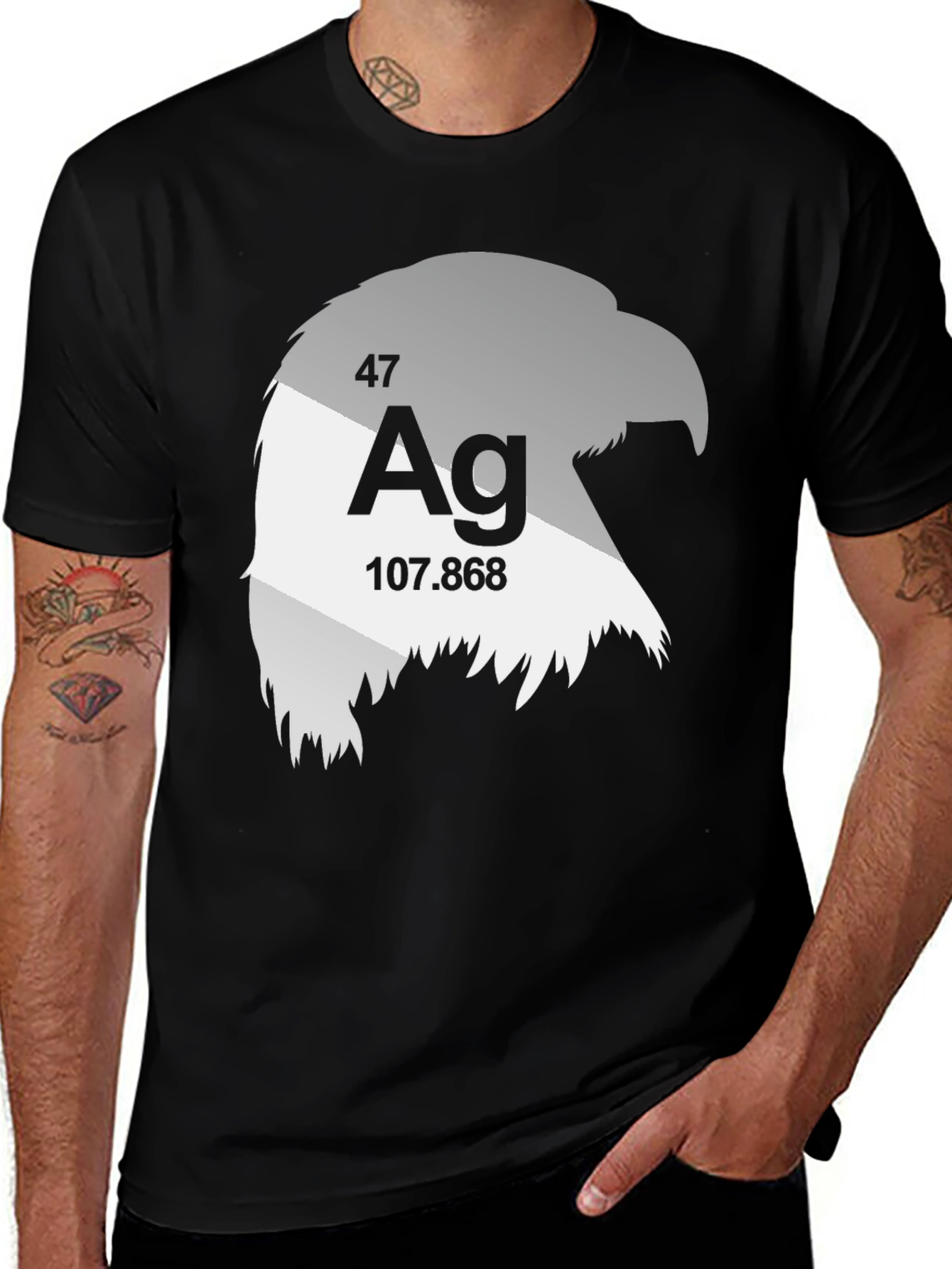 Silver Eagle Tee - Mens Science Inspired Graphic T-Shirt