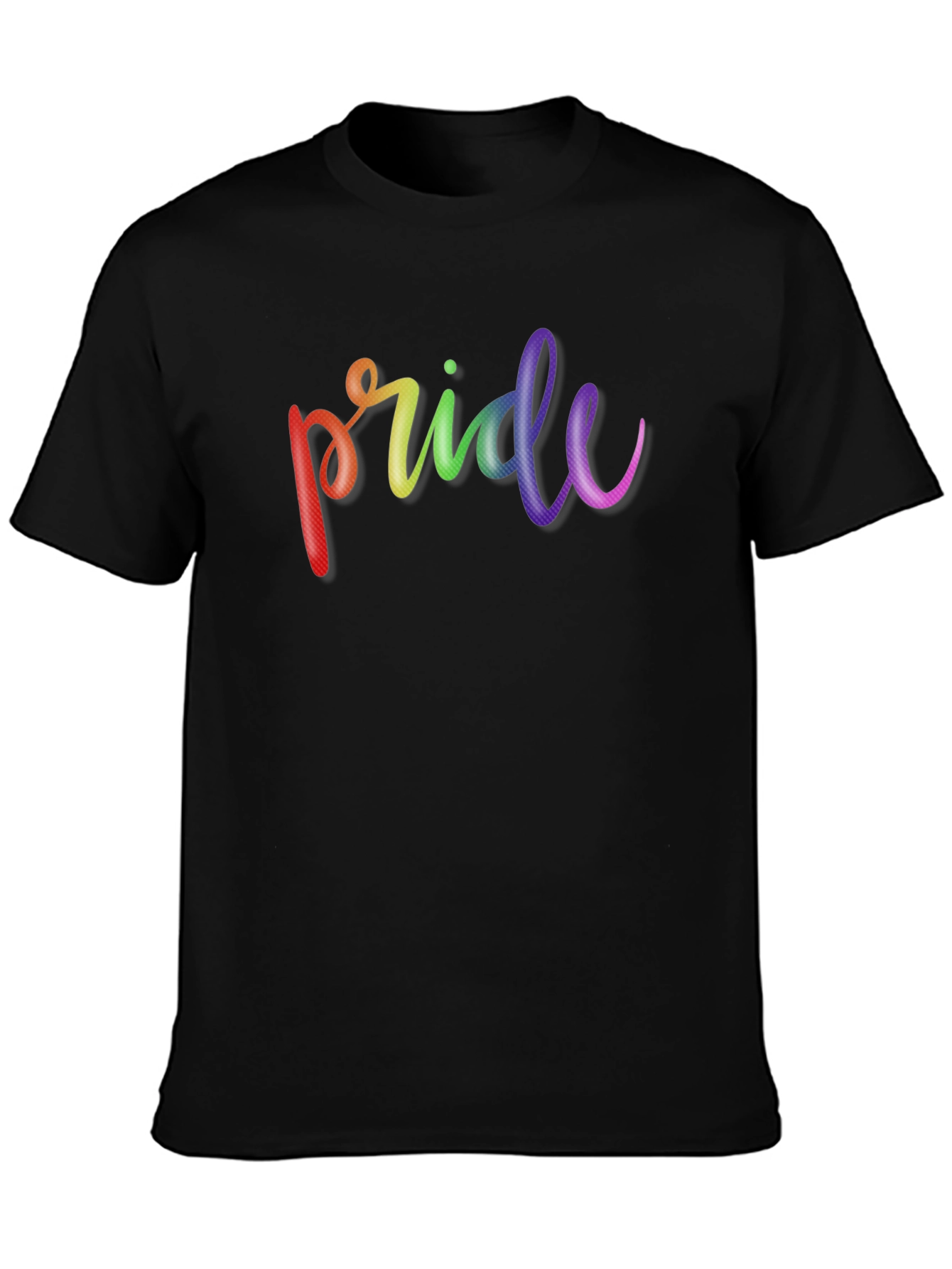 Pride Rainbow T-Shirt - Black Cotton Tee