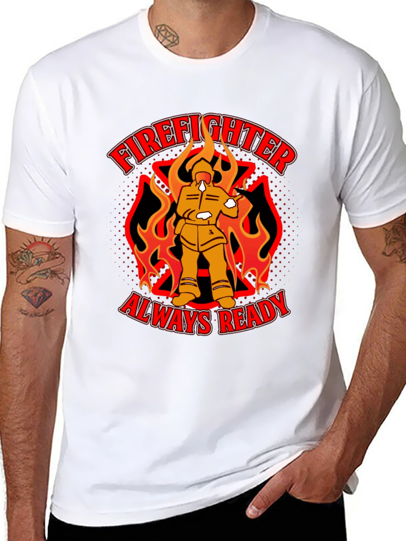 Firefighter Always Ready Graphic T-Shirt