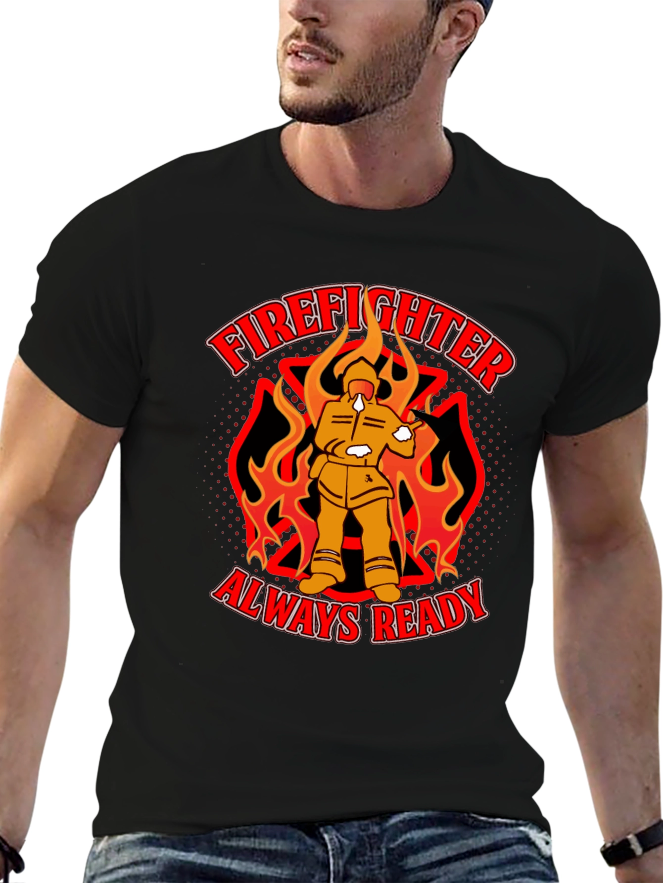 Firefighter Always Ready Graphic T-Shirt