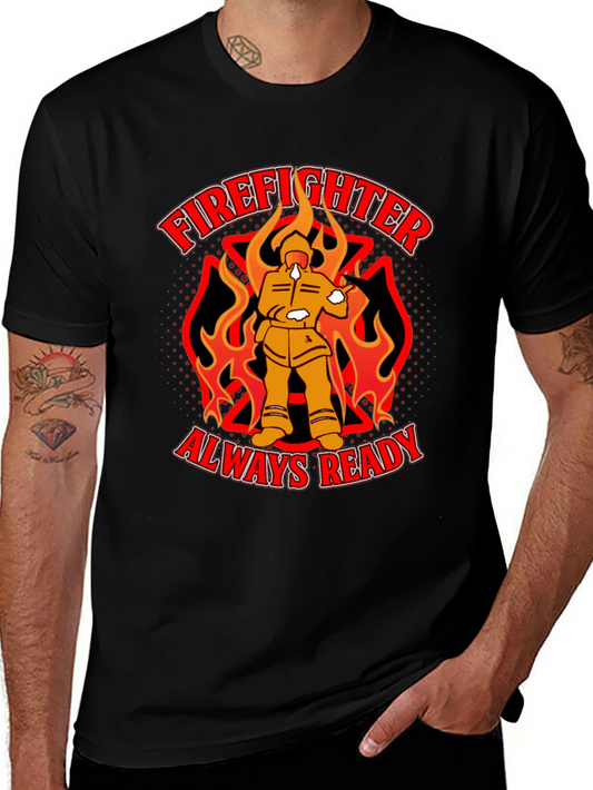 Firefighter Always Ready Graphic T-Shirt