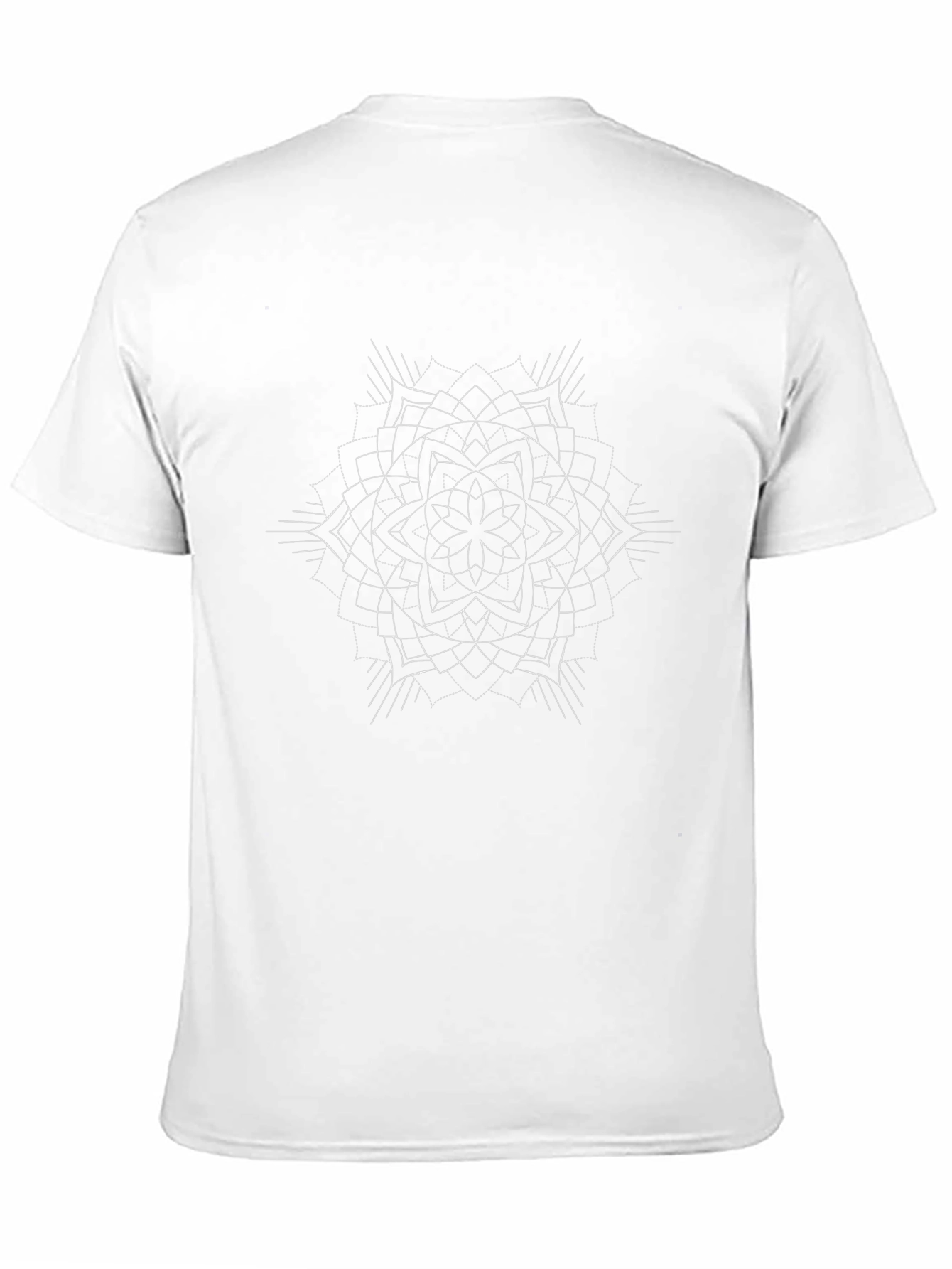 Geometric Mandala Graphic Tee - Black