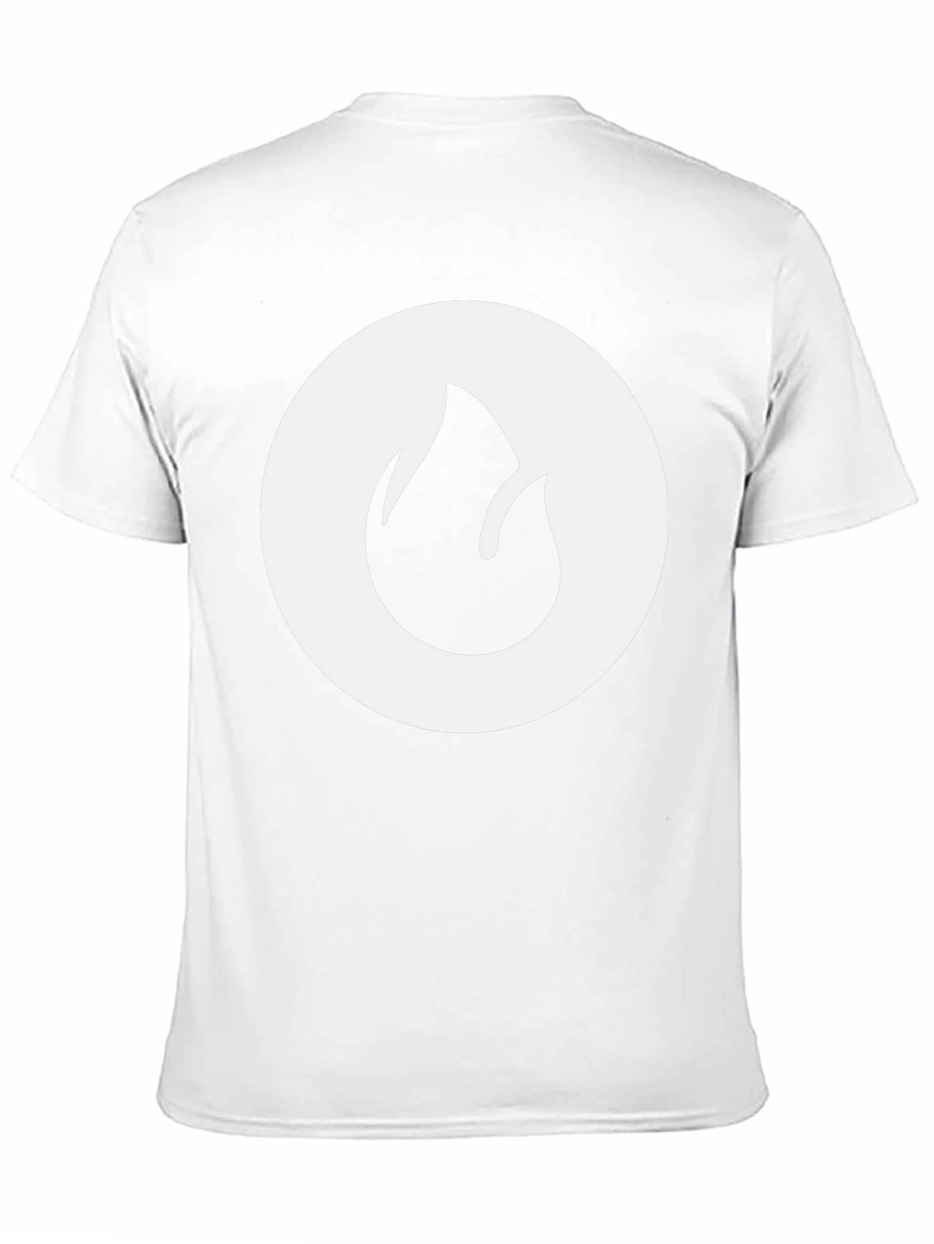 Black T-Shirt with Flame Circle Graphic