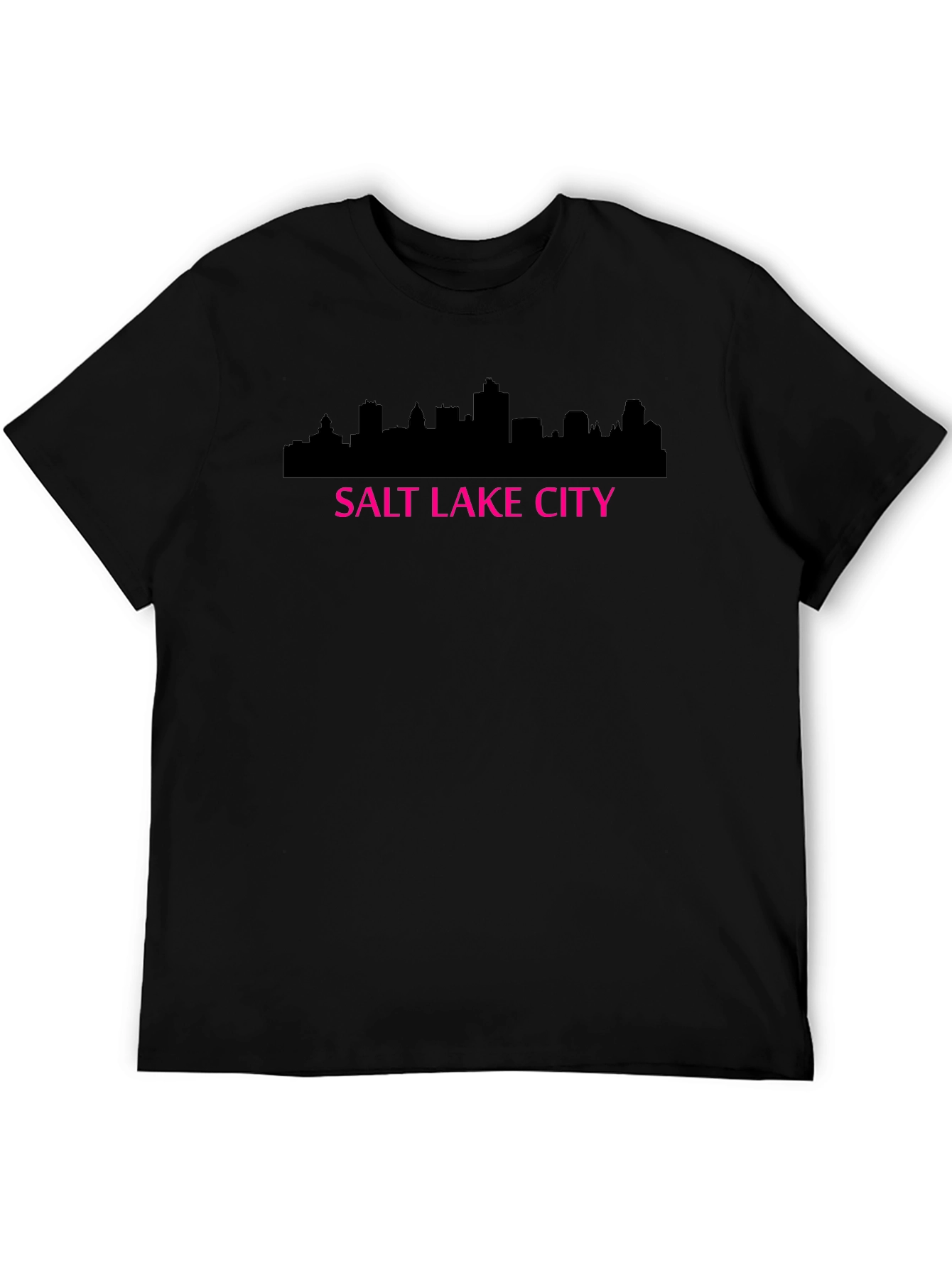 Salt Lake City Skyline Graphic T-Shirt - Black