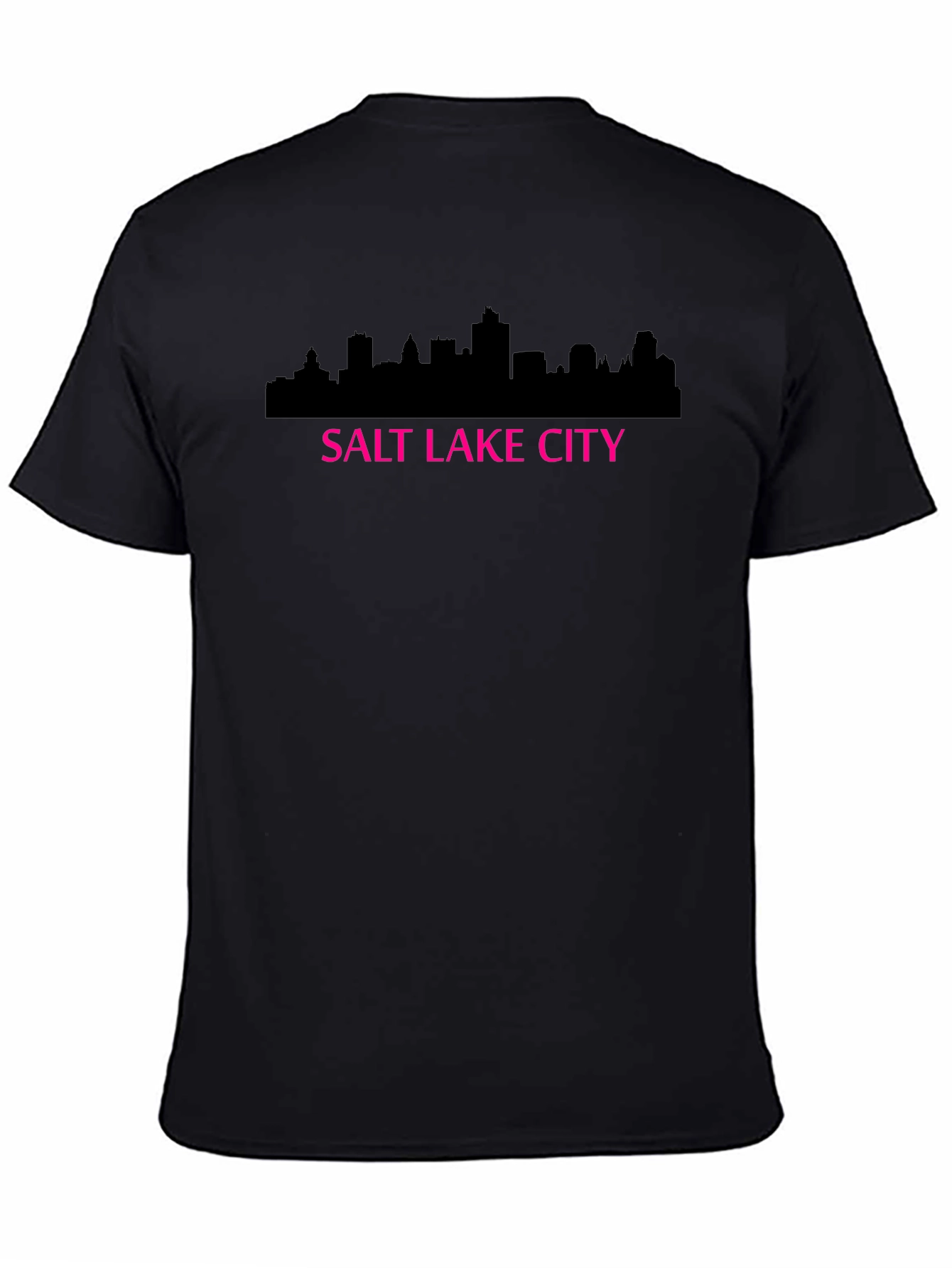 Salt Lake City Skyline Graphic T-Shirt - Black