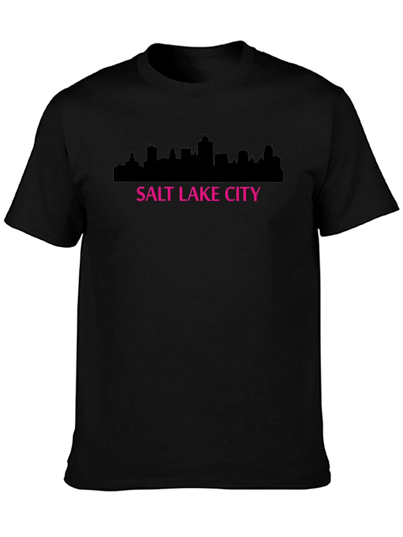 Salt Lake City Skyline Graphic T-Shirt - Black