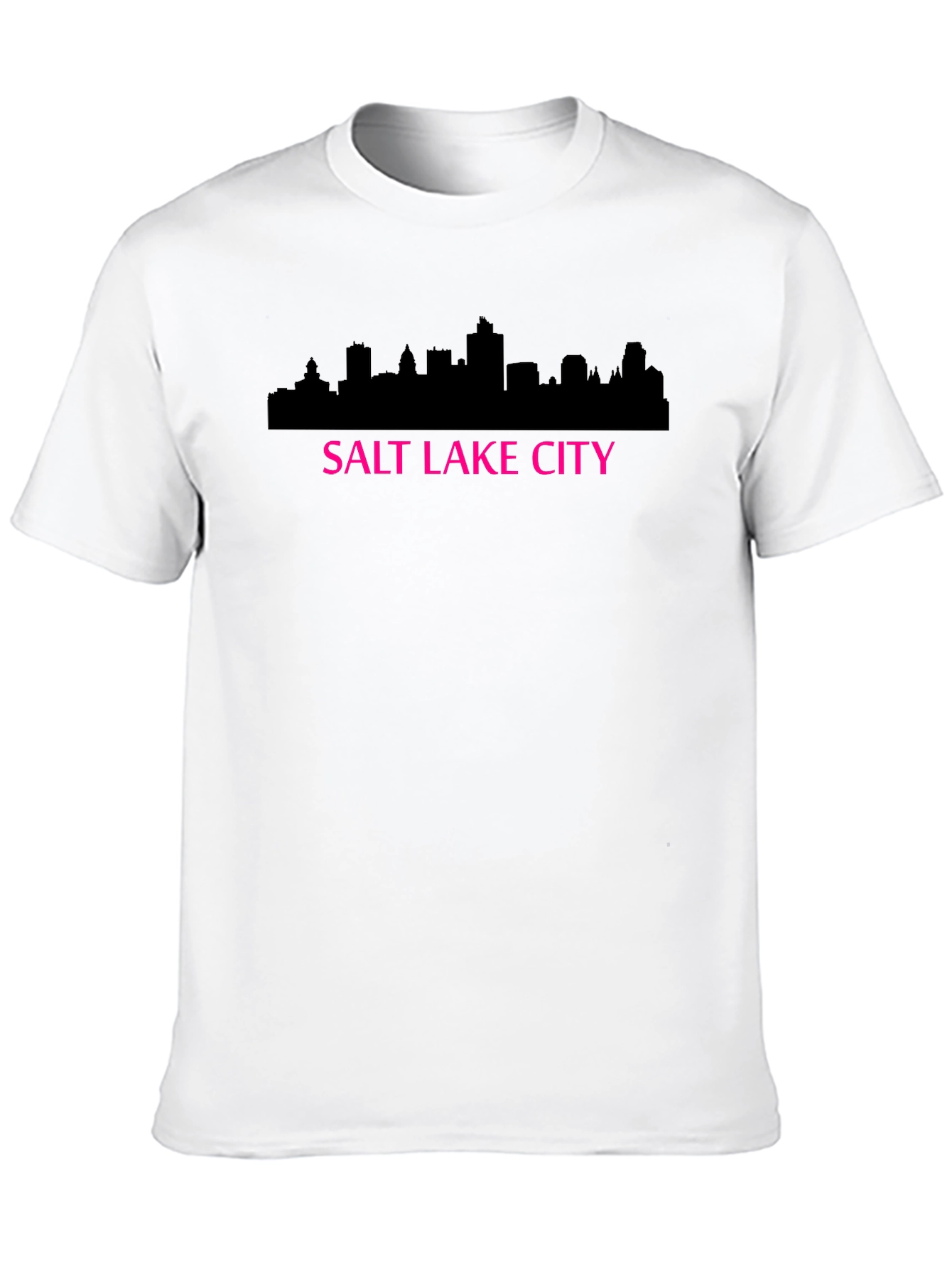 Salt Lake City Skyline Graphic T-Shirt - Black